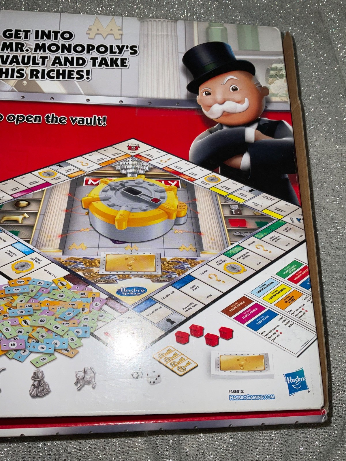 MONOPOLY Secret Vault Board Game for Kids Ages 8 and Up Family 100% Complete Fun