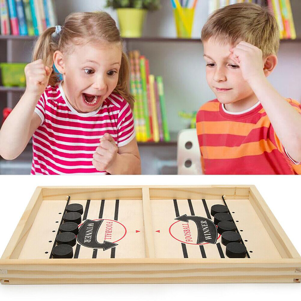 Big Size Desktop Winner PK Board Game Fast Sling Puck Game Family Toy Child Gift