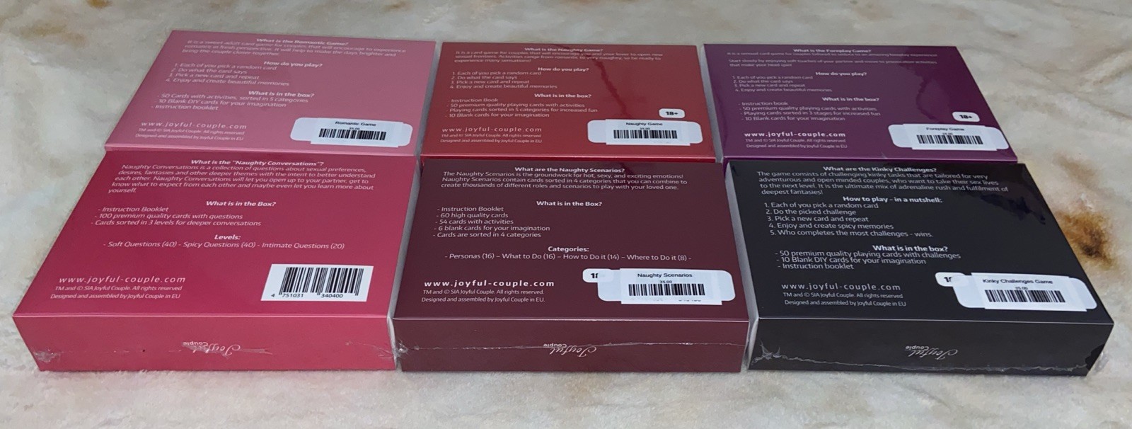 Lot of Sex Games Romantic Naughty Kinky Foreplay Couples Fantasies Activities