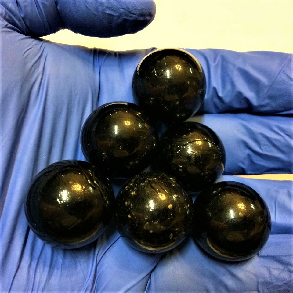 1″ INCH 25mm 2 LBS POUND Opaque BLACK Solid Glass Marbles Free Shipping Priority