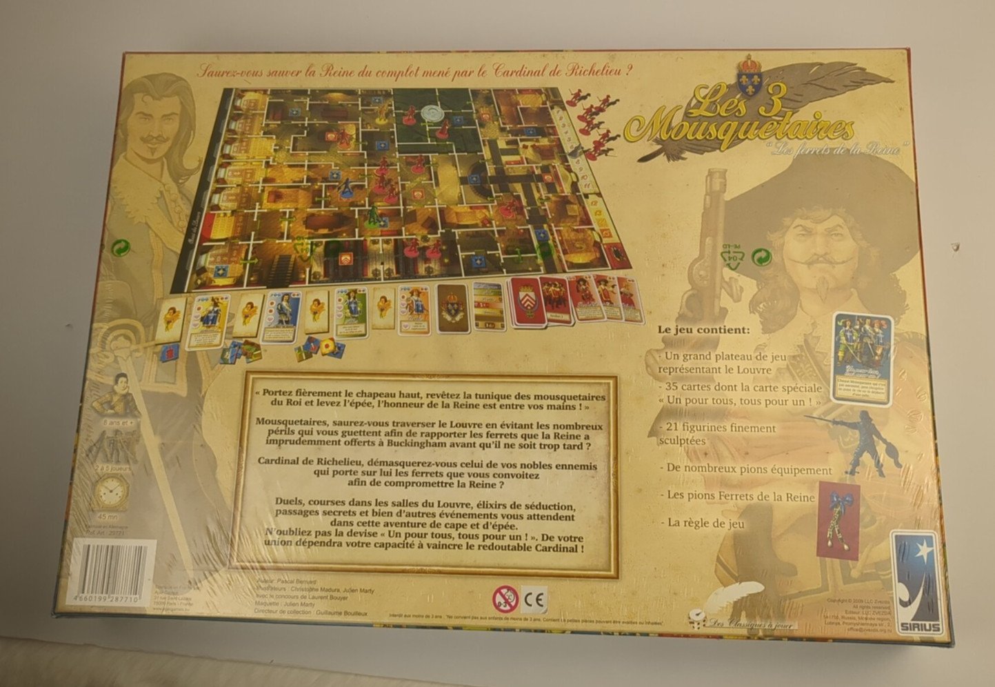 Les 3 Mousquetaires Board Game “Les ferrets de la Reine” SIRIUS Sealed NEW