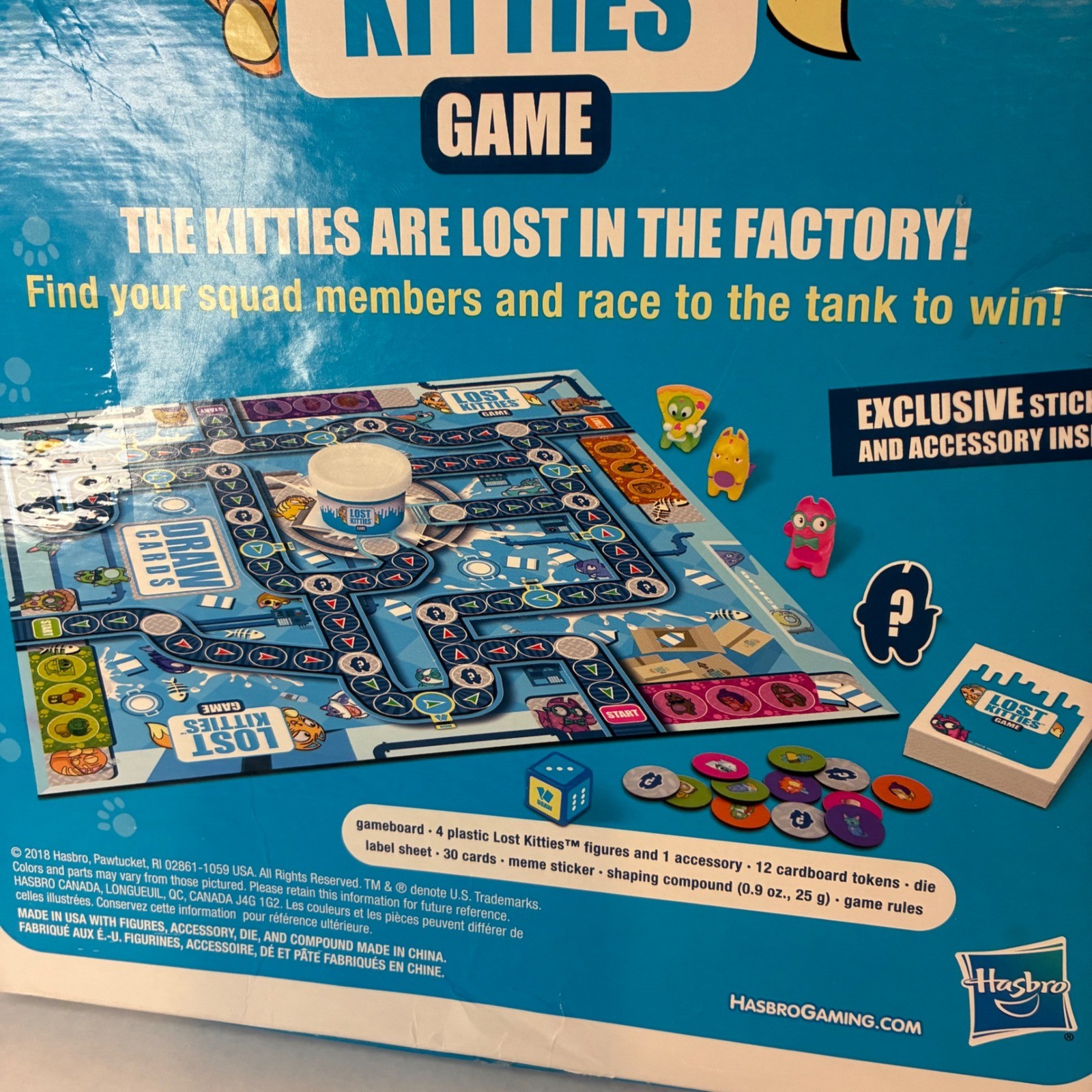 Hasbro Lost Kitties Board Game Littlest Pet Shop E4988 Kids Ages 5+ 2018 Gaming