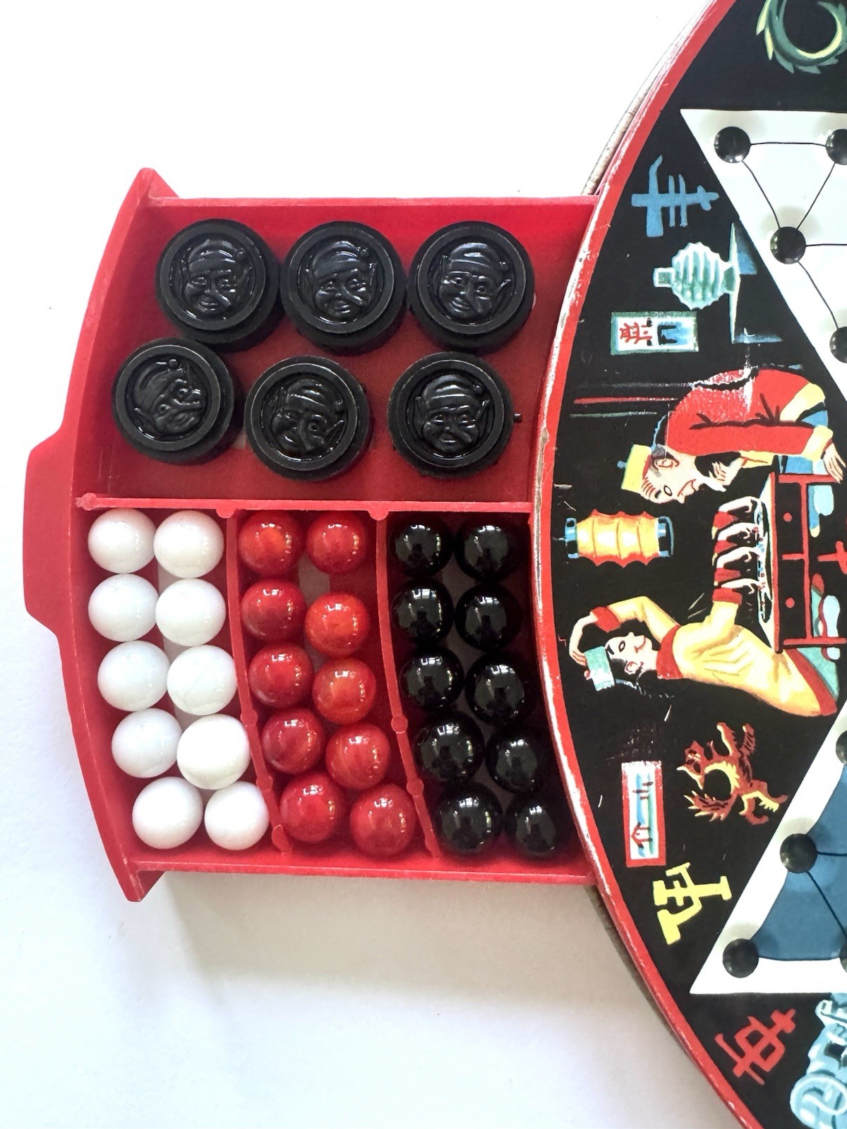Vtg Chinese Checkers Game Pixie All Metal Game Board Steven Mfg Co RARE!