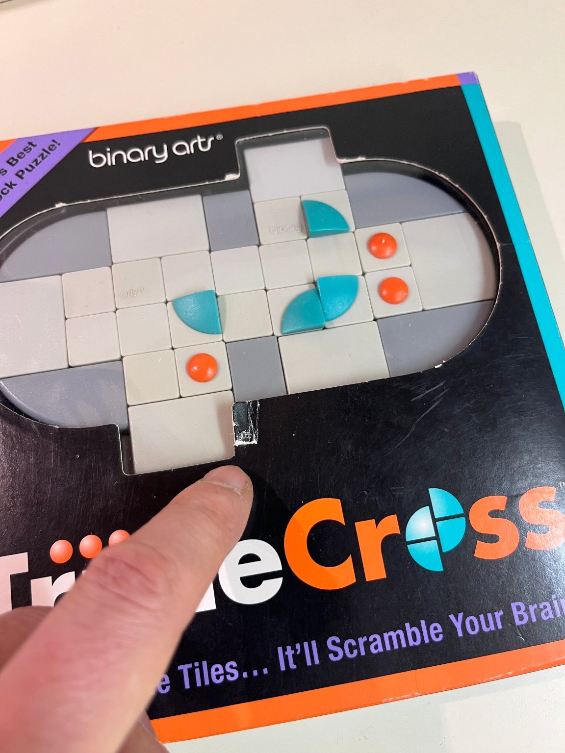 TripleCross Sliding Block Puzzle, Scramble the Tiles, It’ll Scramble Your Brain!