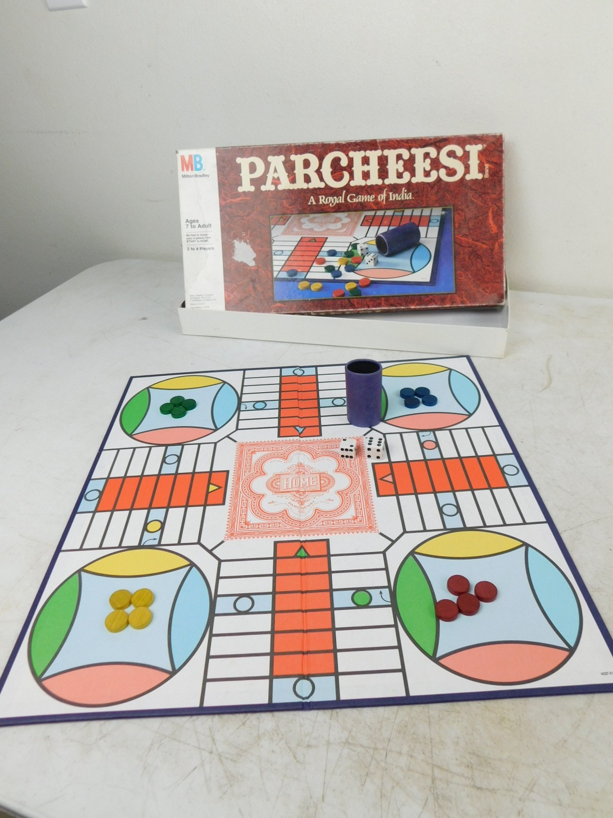 1989 PARCHEESI Board Game Classic Milton Bradley Vintage Toy No. 4037