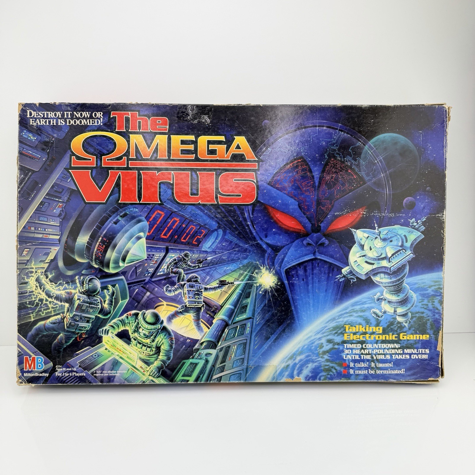 Vintage The Omega Virus Talking Electronic Board Game 100% Complete -Tested 1992