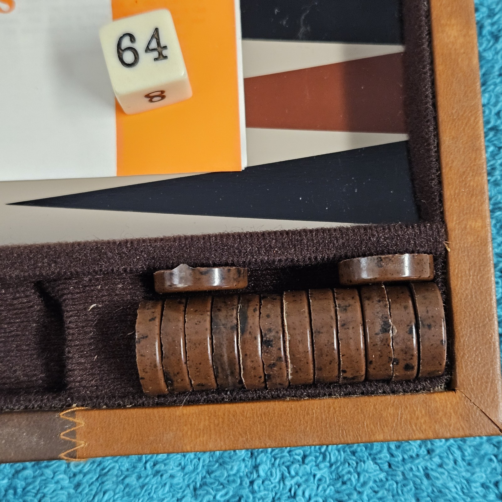 Vintage Magnetic Backgammon Travel Board Game Set Made in Taiwan Complete