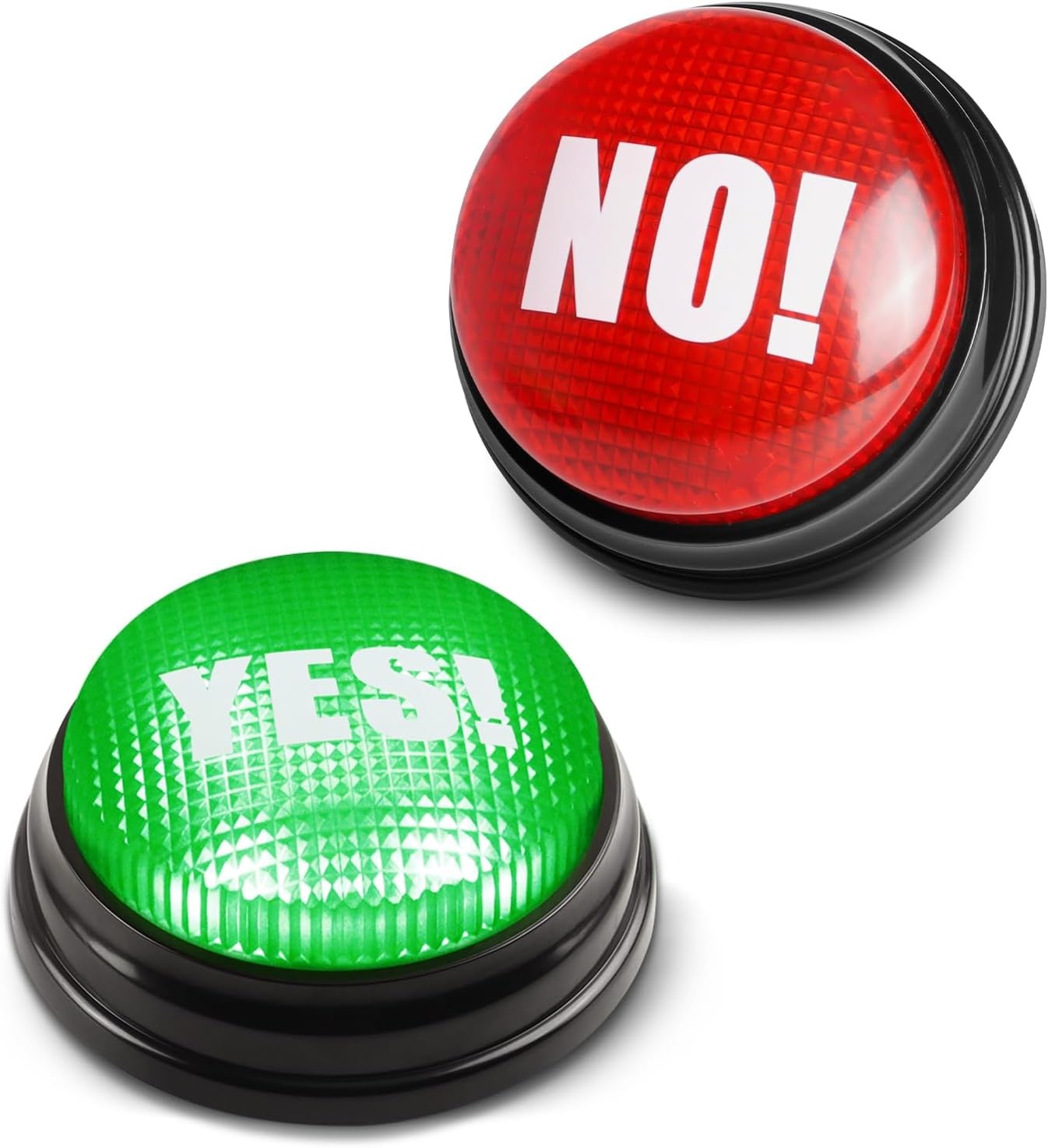 Set of 2 Yes No Answer Buzzers for Game Shows and Party Games
