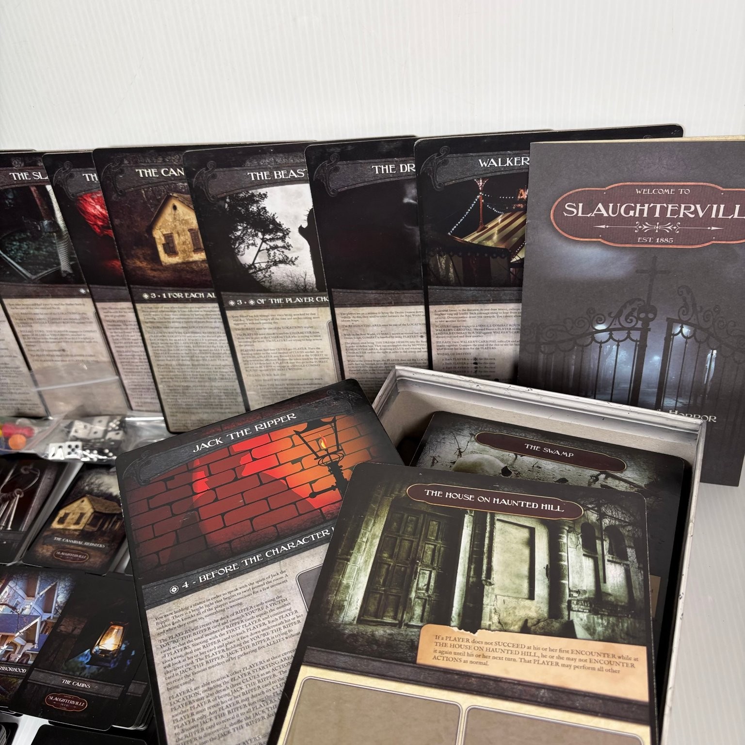 Welcome to Slaughterville Kickstarter Complete All Expansions Horror Board Game