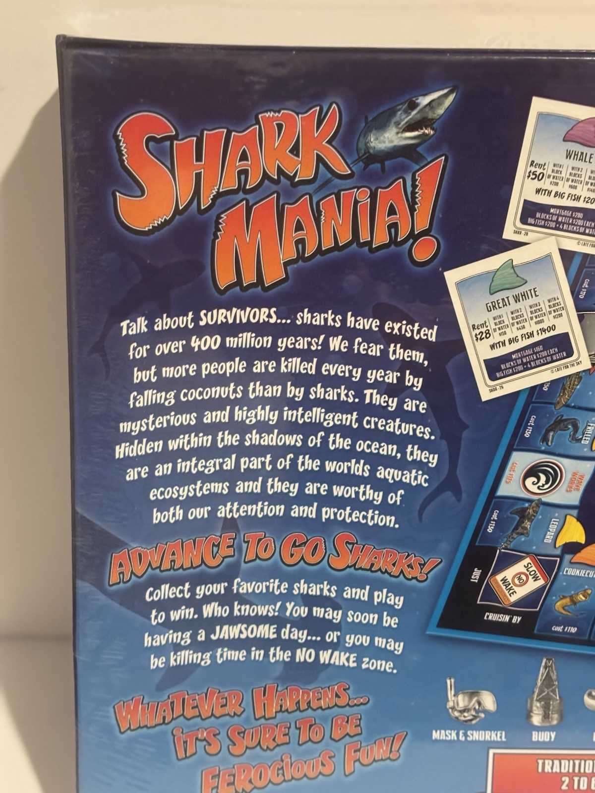 NEW Sharkopoly Board Game Ages 8 Up Shark Mania