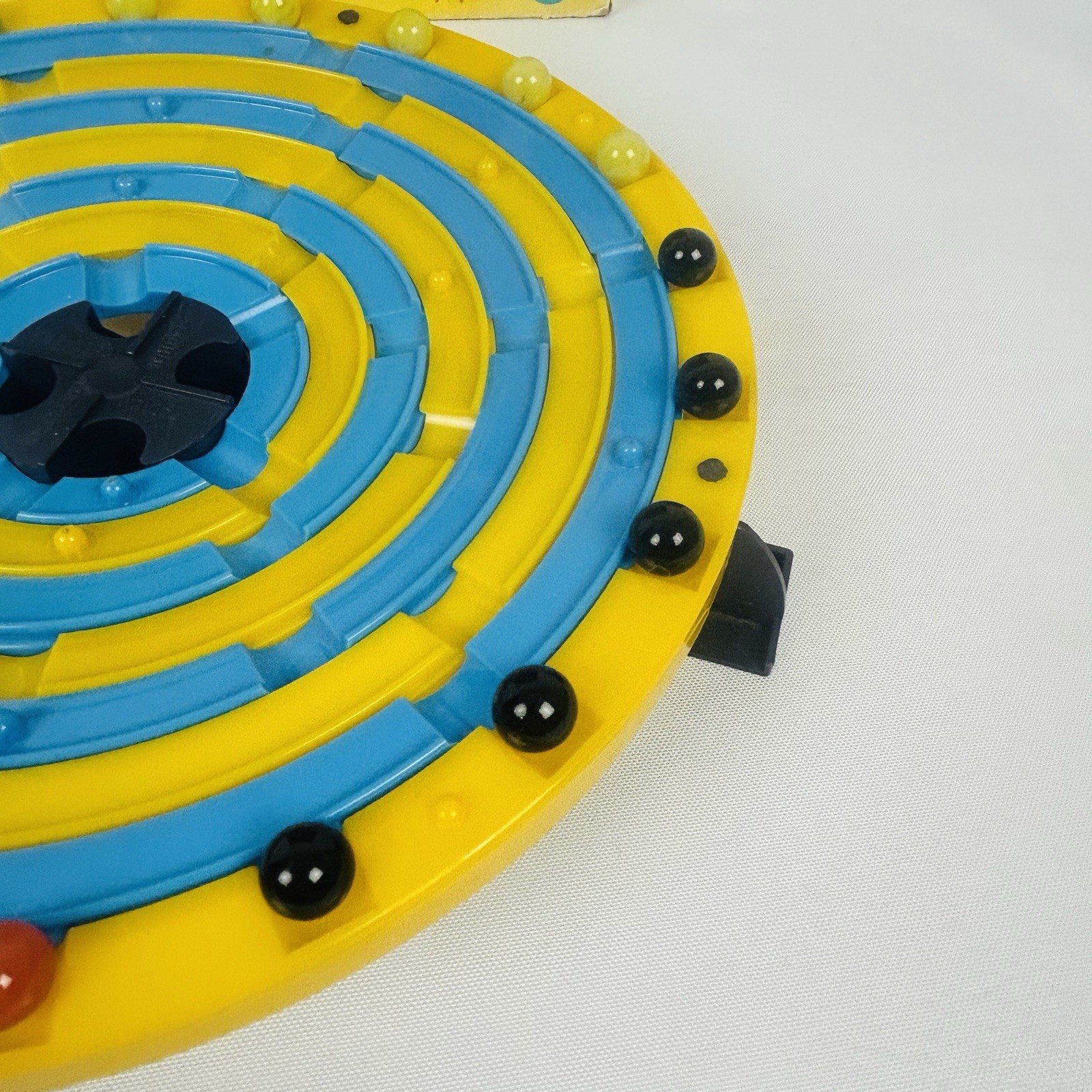 Stadium Checkers Game by Schaper 5x Black, Green Yellow. 3 Orange