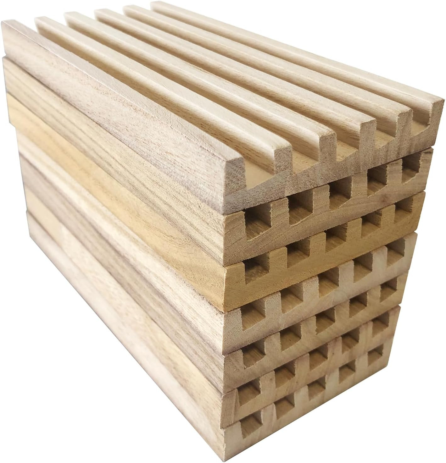 Yuanhe Domino Holder Trays Rack – Set of 8 Wooden Tiles Stand Holders for Mexica