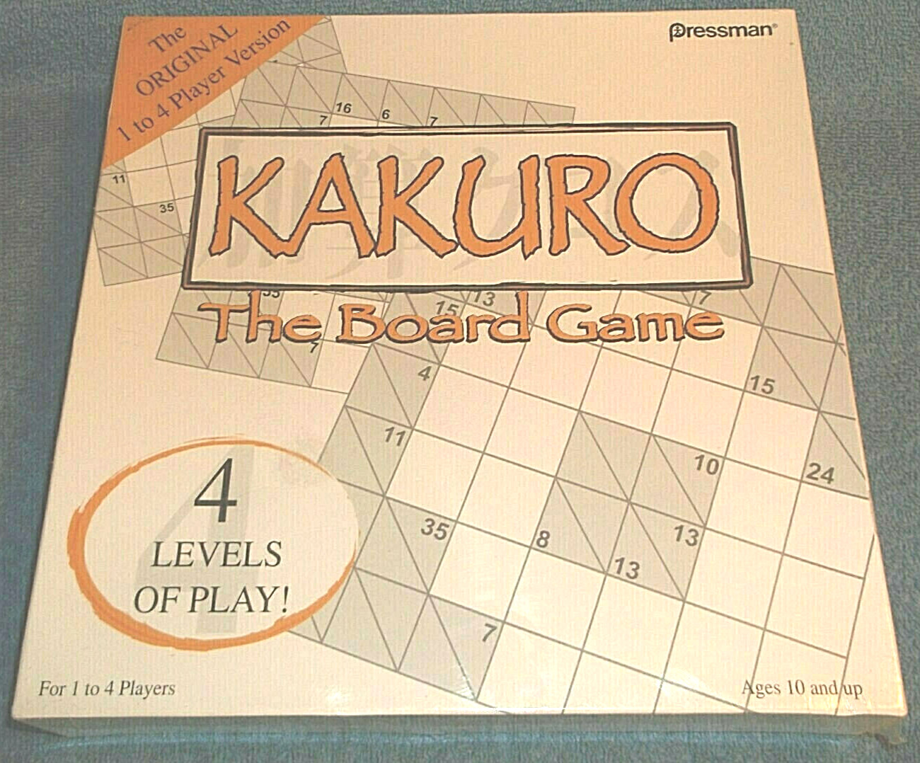 KAKURO THE BOARD GAME – THE ORIGINAL 1 TO 4 PLAYERS – 2006 PRESSMAN – NEW IN BOX