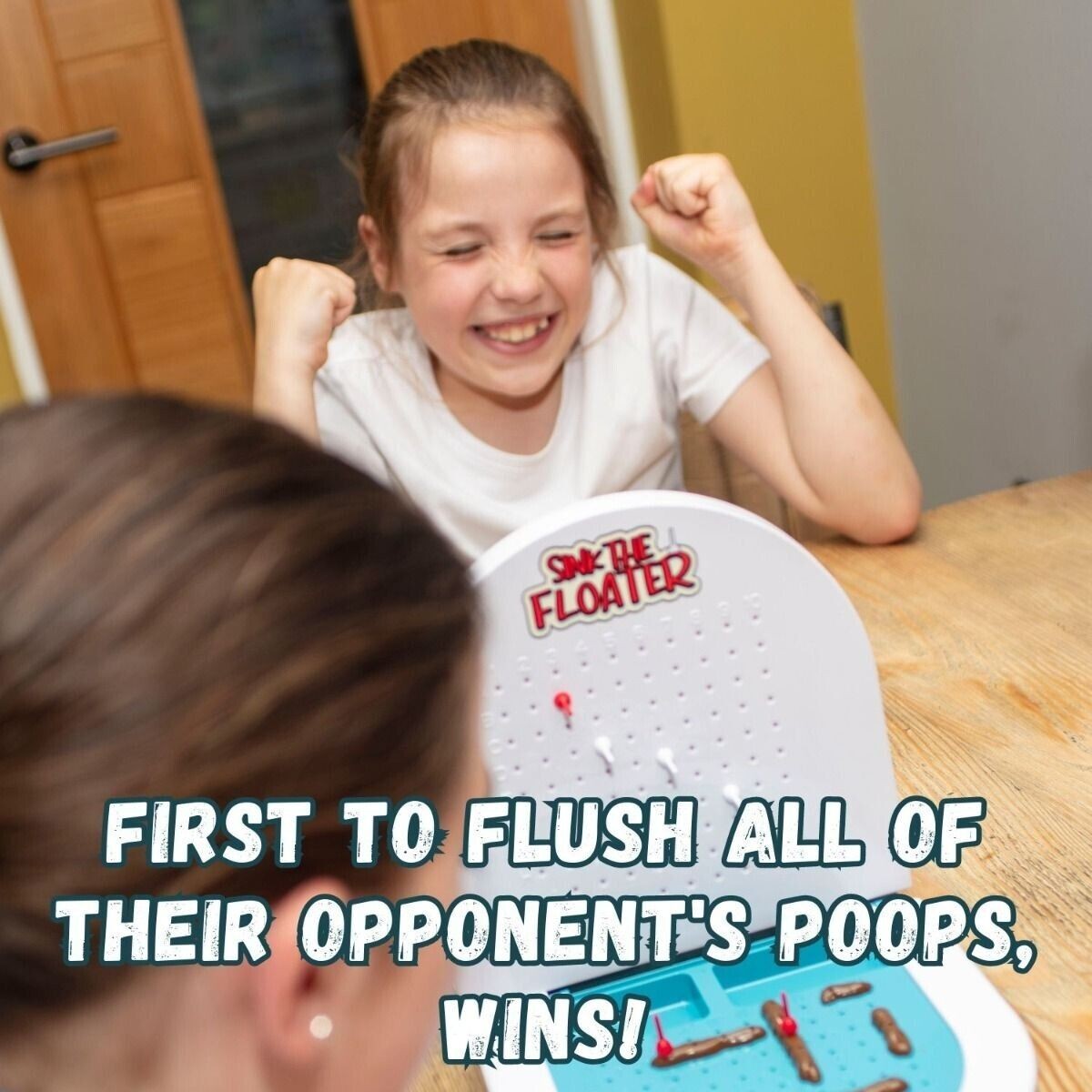 Sink The Poop Floater Board Game 2 Player Children Funny Stink Fart Toilet Turd