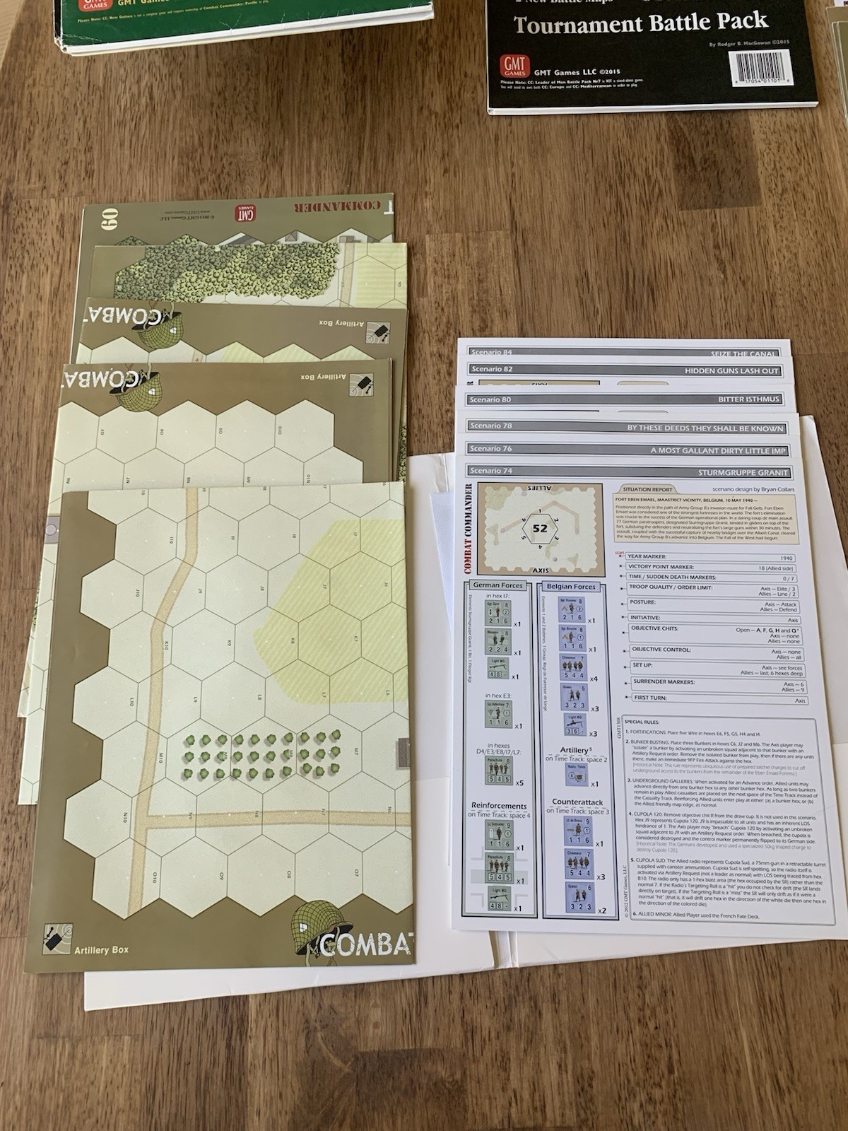 GMT Combat Commander GMT battle pack number 1-5, 7 Not sure complete Counters