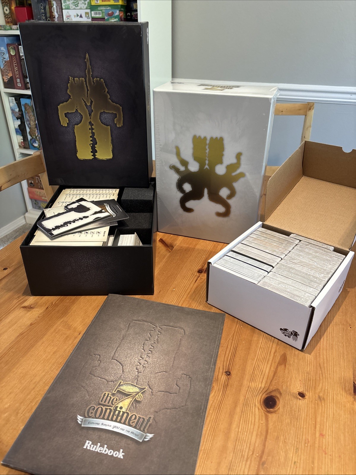 7th CONTINENT Base+What Goes Up, Must Come Down+Replacement Cards Kickstarter