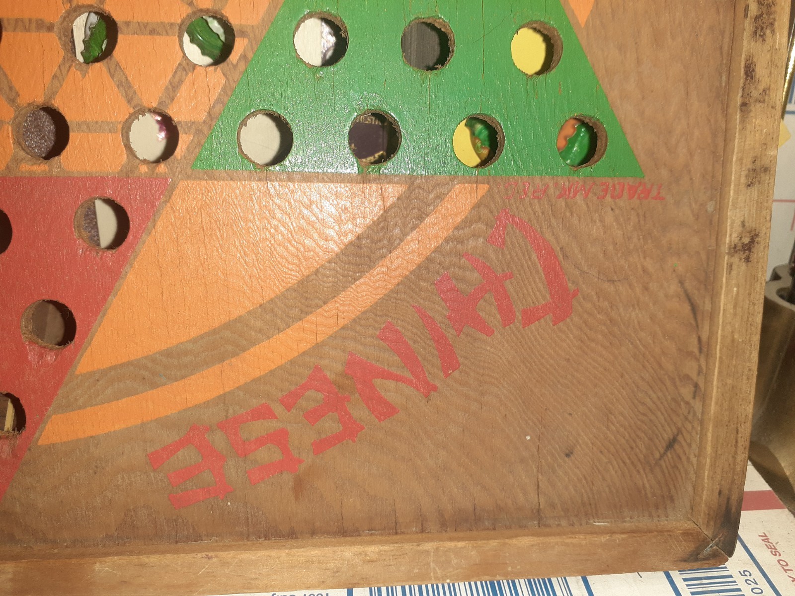 Vintage 1938 Star Checkers Chinese Checkers Board L.G. Ballard Topeka KS