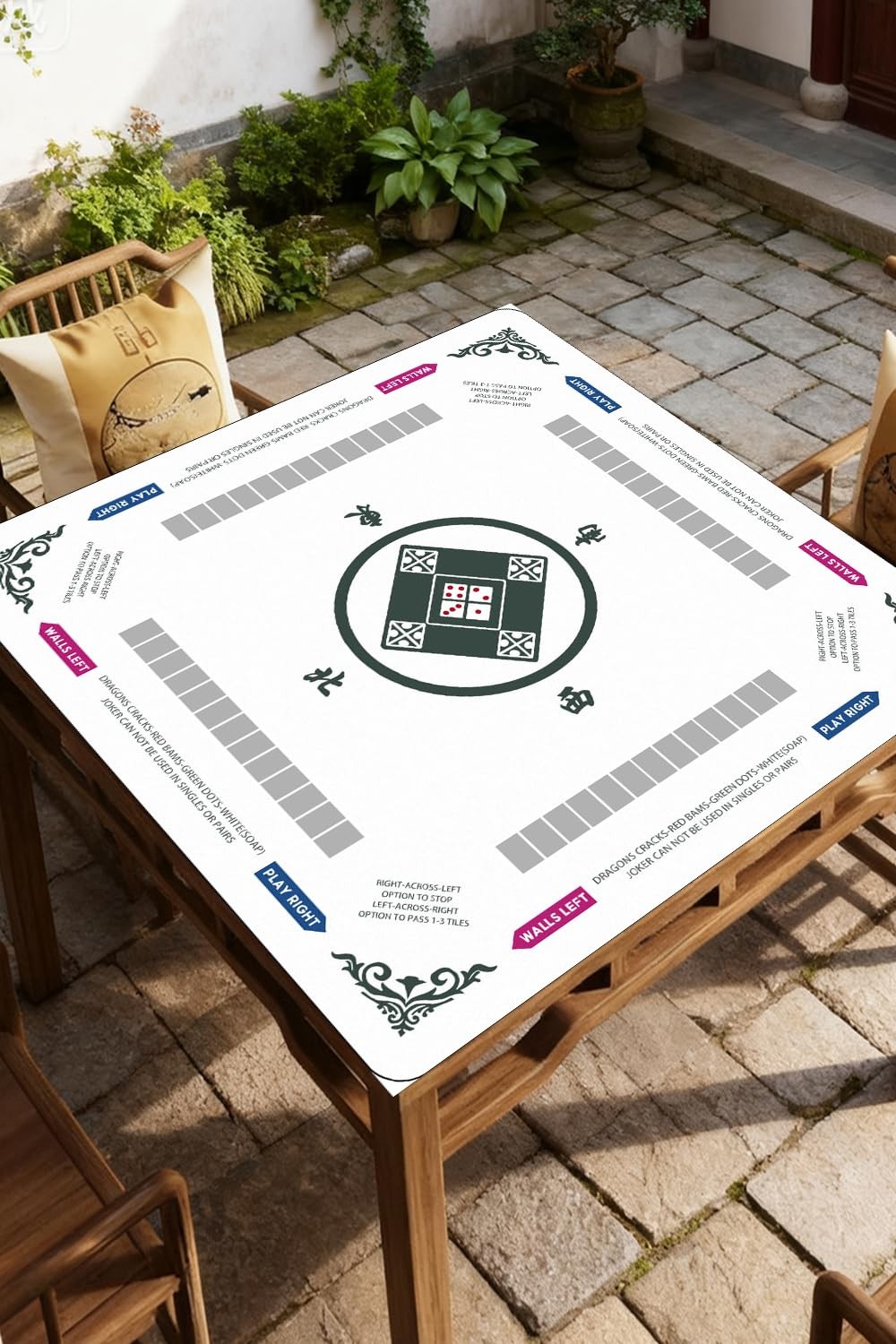 American Style 5×31.5 Foldable Anti Wrinkle Mahjong Table Top Game Mat 31.5Inch