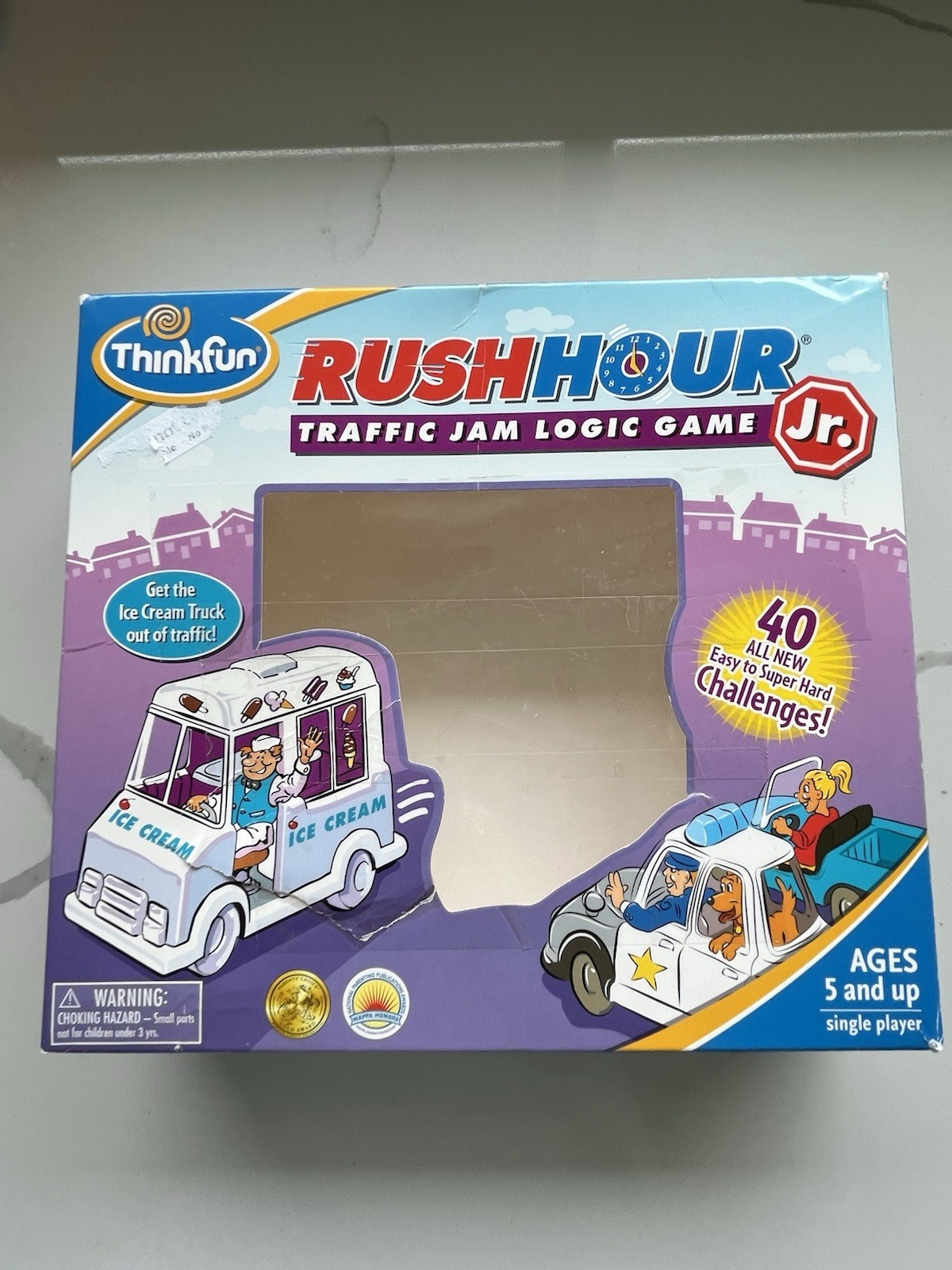 Rush Hour Jr. Traffic Jam Logic Game ThinkFun Puzzle Police Ice Cream Truck