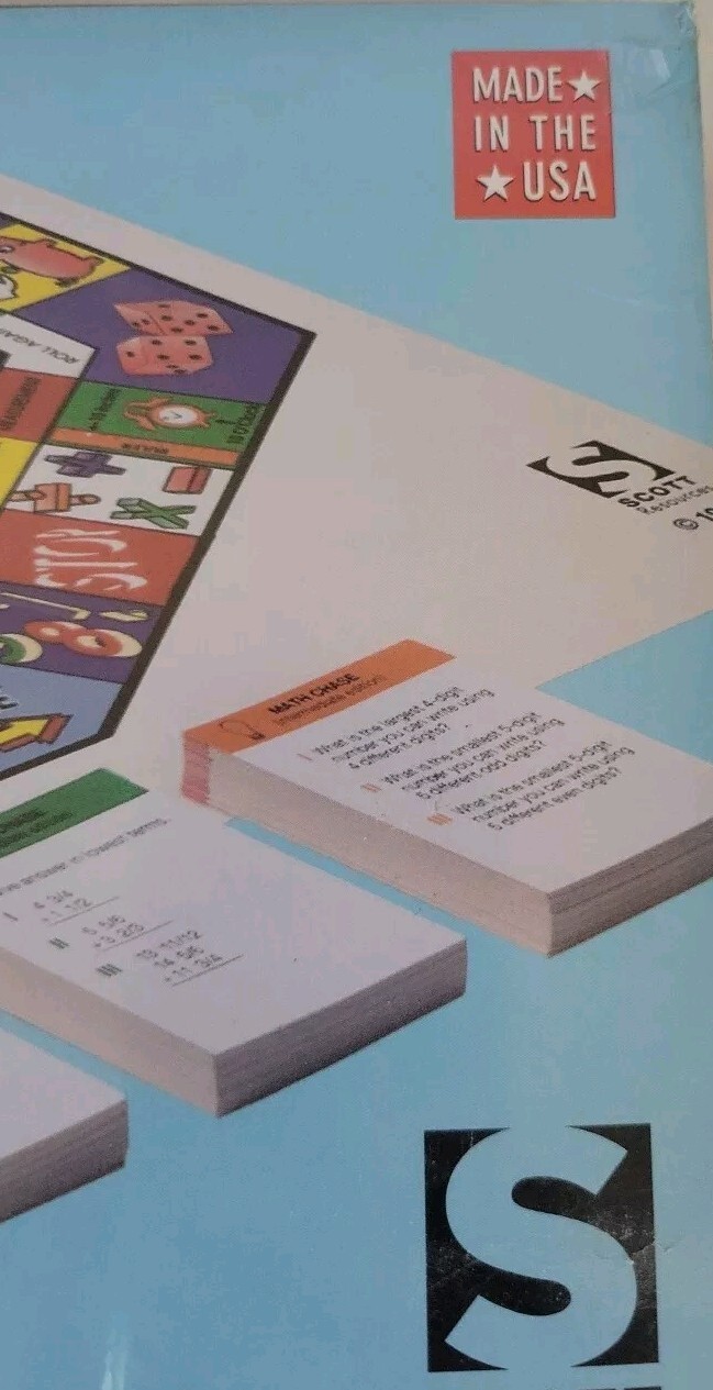 VTG NOS Math Chase Board Game Intermediate Edition By Scott Resources Homeschool
