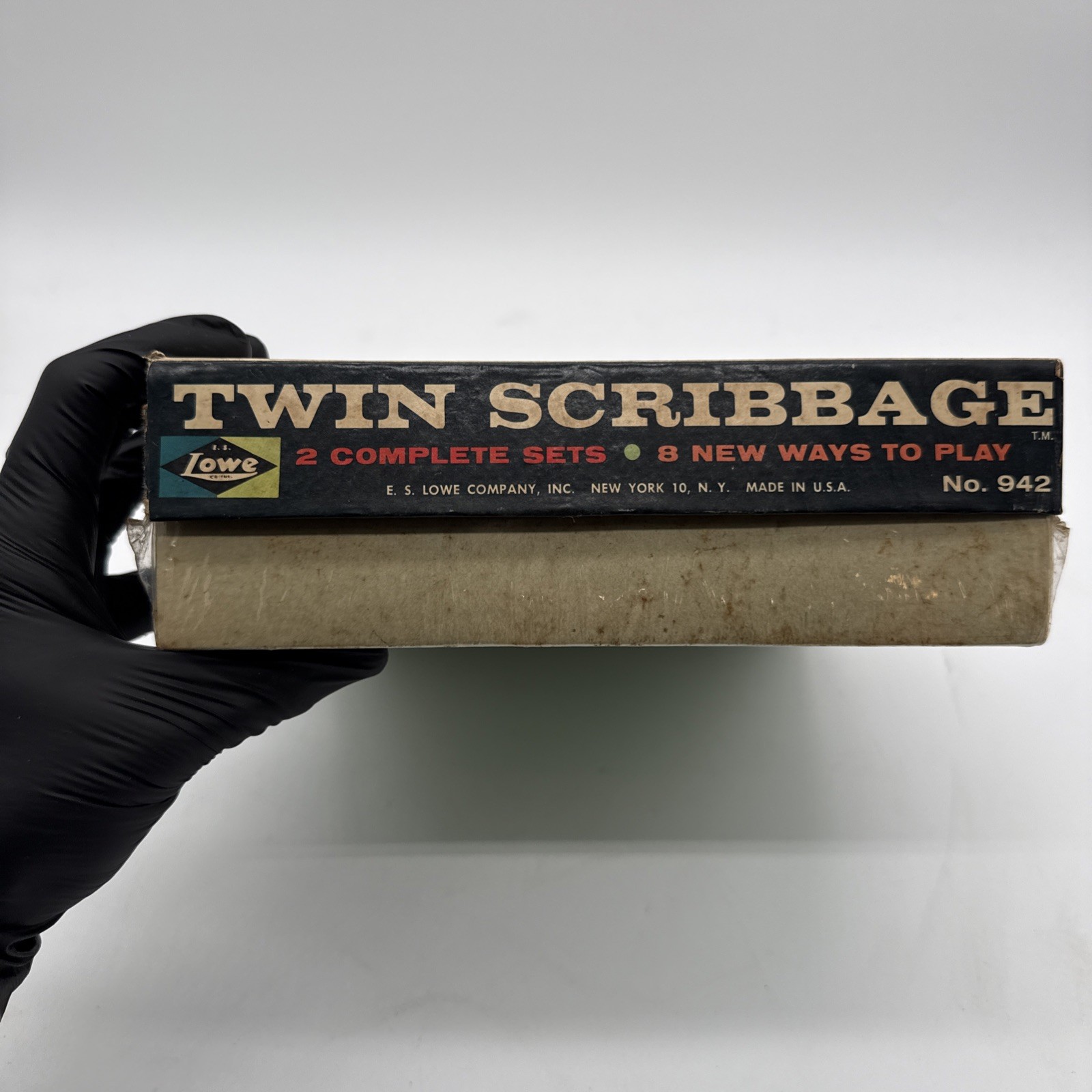 Vintage 1965 Twin Scribbage Board Game by Lowe Co. Complete Word Play NIB