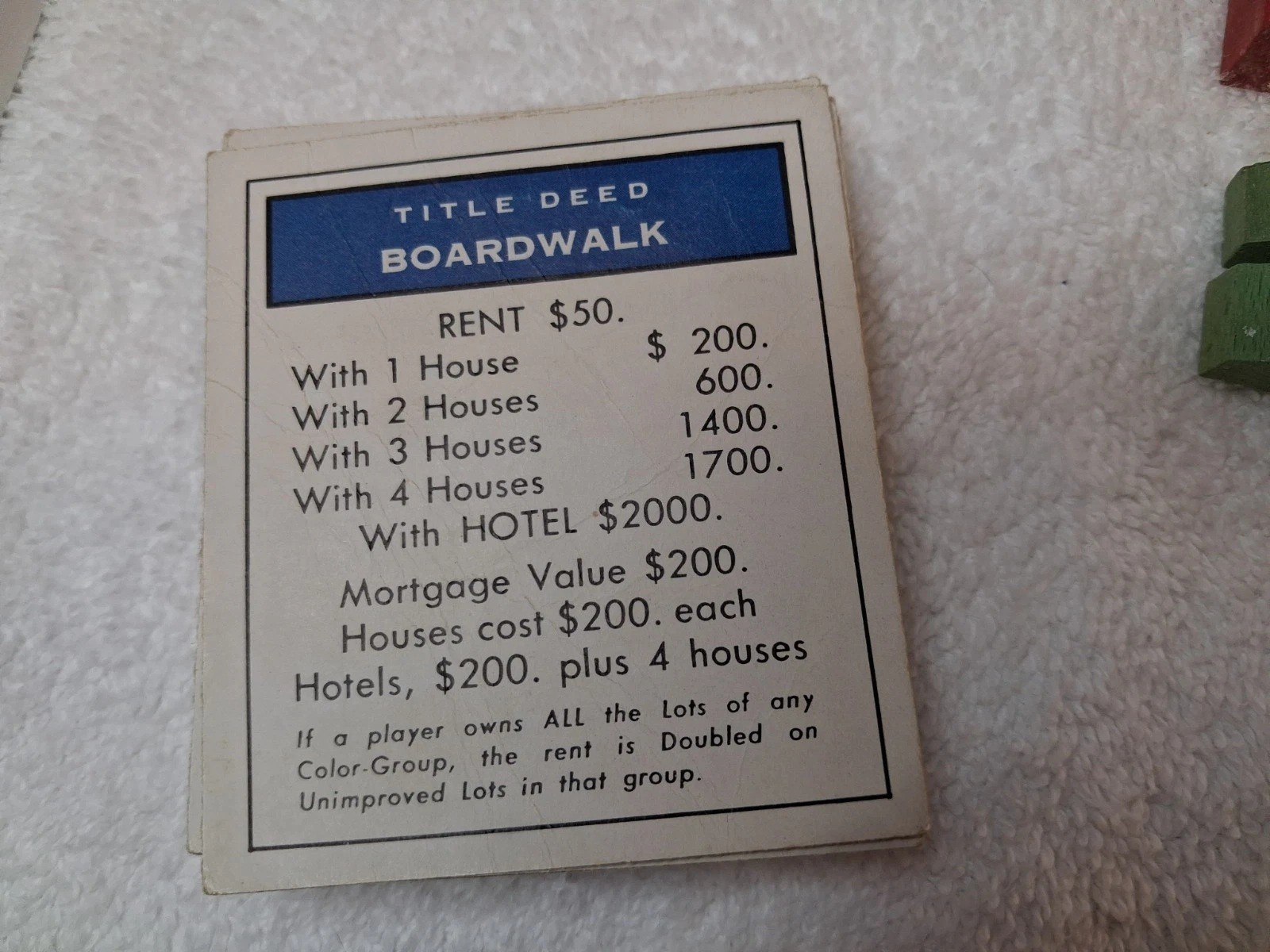 Monopoly Popular Version Box Set Parker Brothers 1950’s Red Box- INCOMPLETE