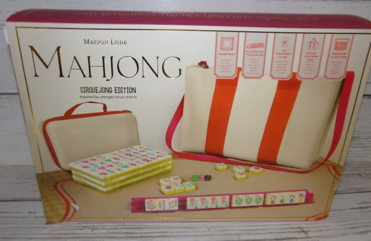 Maison Lude Mahjong Cirquejong Edition Game Set, 160 Tiles, Premium Case Bag NEW