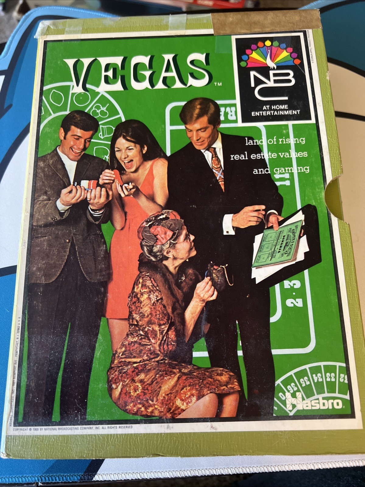 Vintage 1970s Vegas Board Game NBC Hasbro Complete Casino Gambling Game w/ Case