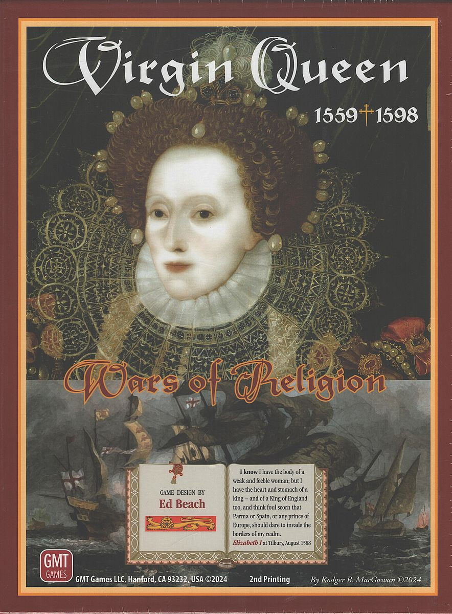 GMT Games: Virgin Queen Wars Of Religion 1559-1598 2nd Print NISW Fast Ship