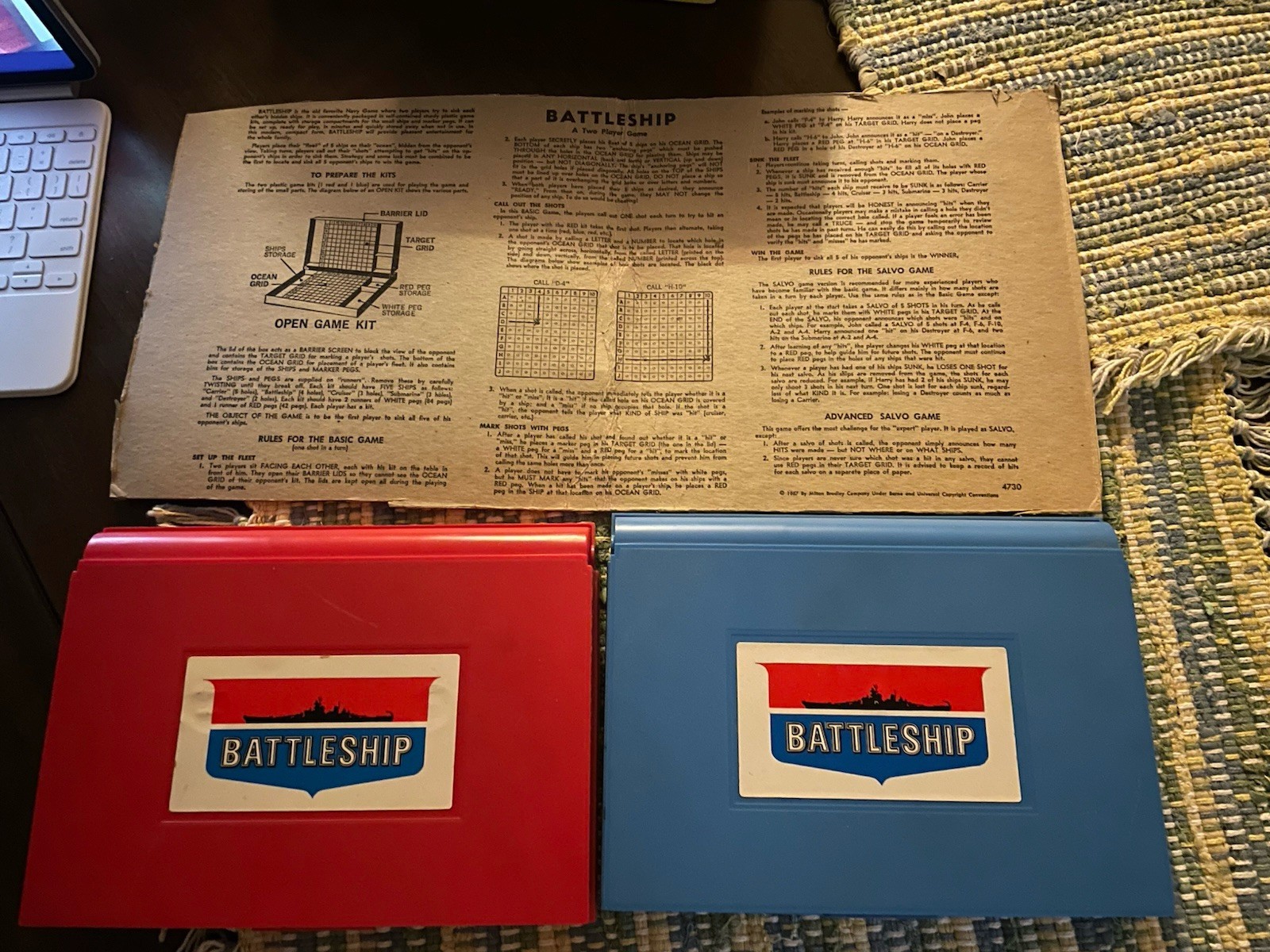 VINTAGE Battleship COMPLETE Milton Bradley 1971 Classic Strategy Board Game Kids