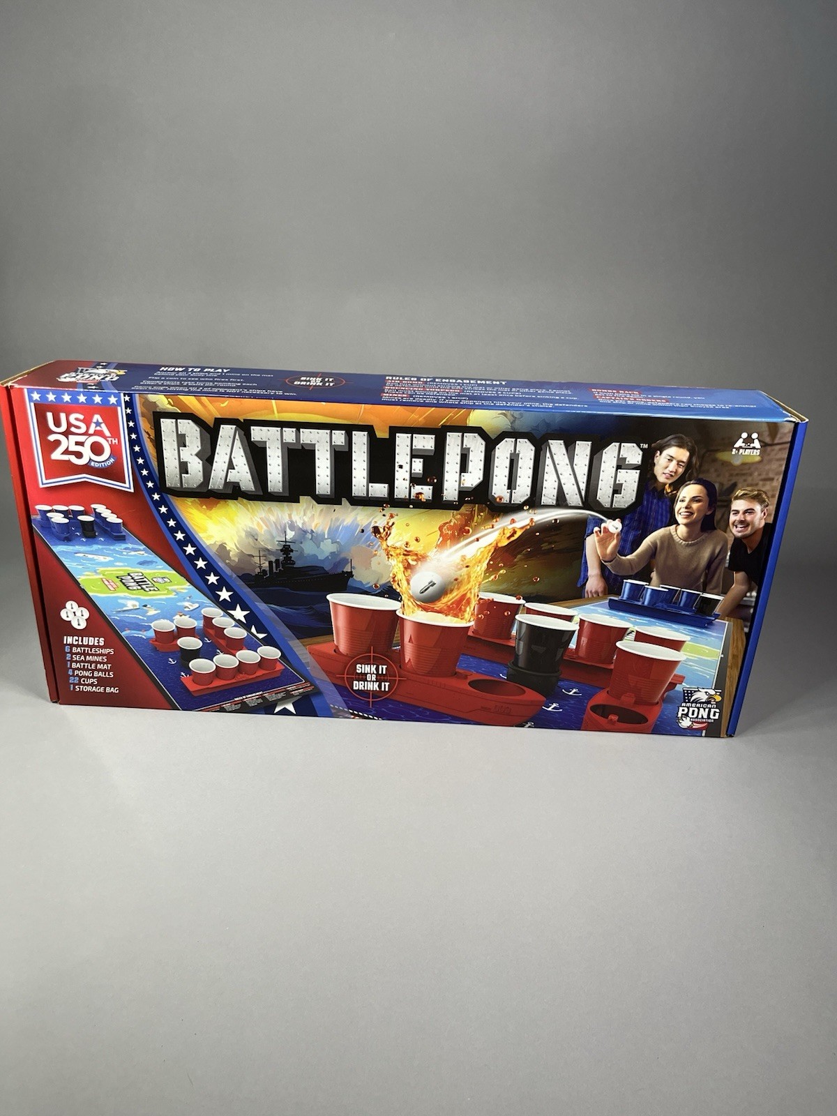 Beer Pong Battleship Battle Pong Tabletop Party Game USA 250 Limited Edition