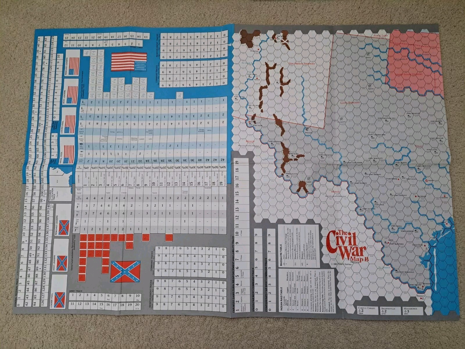 The Civil War 1861-1865 Victory Games 1983 -Incomplete For Replacement Pieces