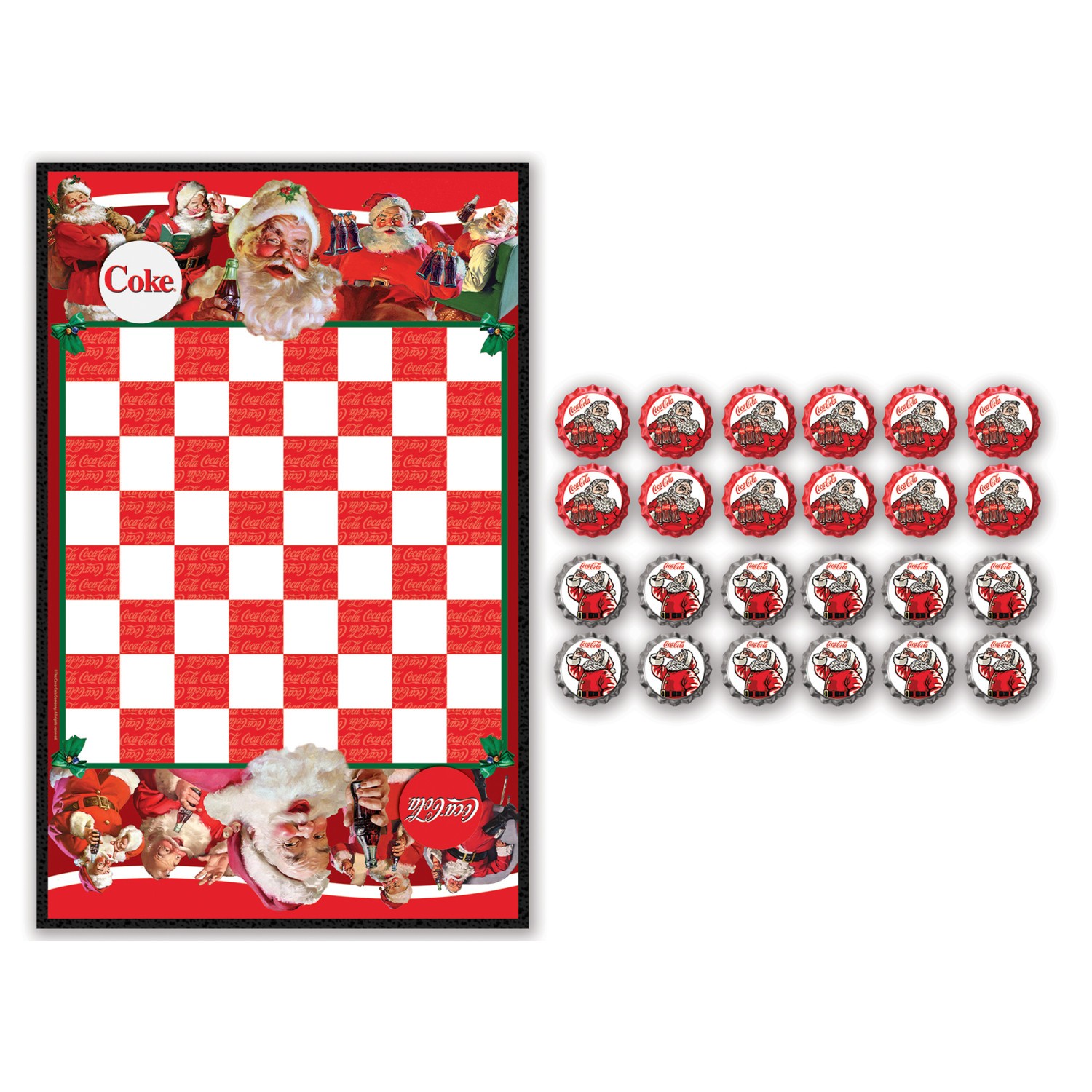MasterPieces – Coca-Cola Holiday Checkers Board Game