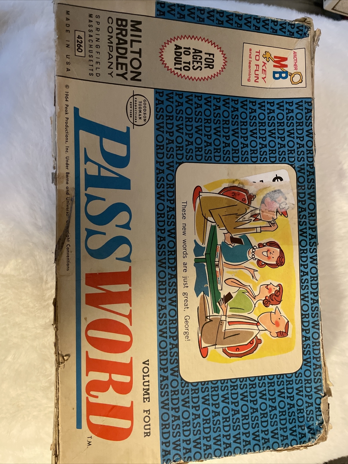 Milton Bradley1964 Password Vol 4 Volume Four Made in USA Vtg 4260 Ages 10+