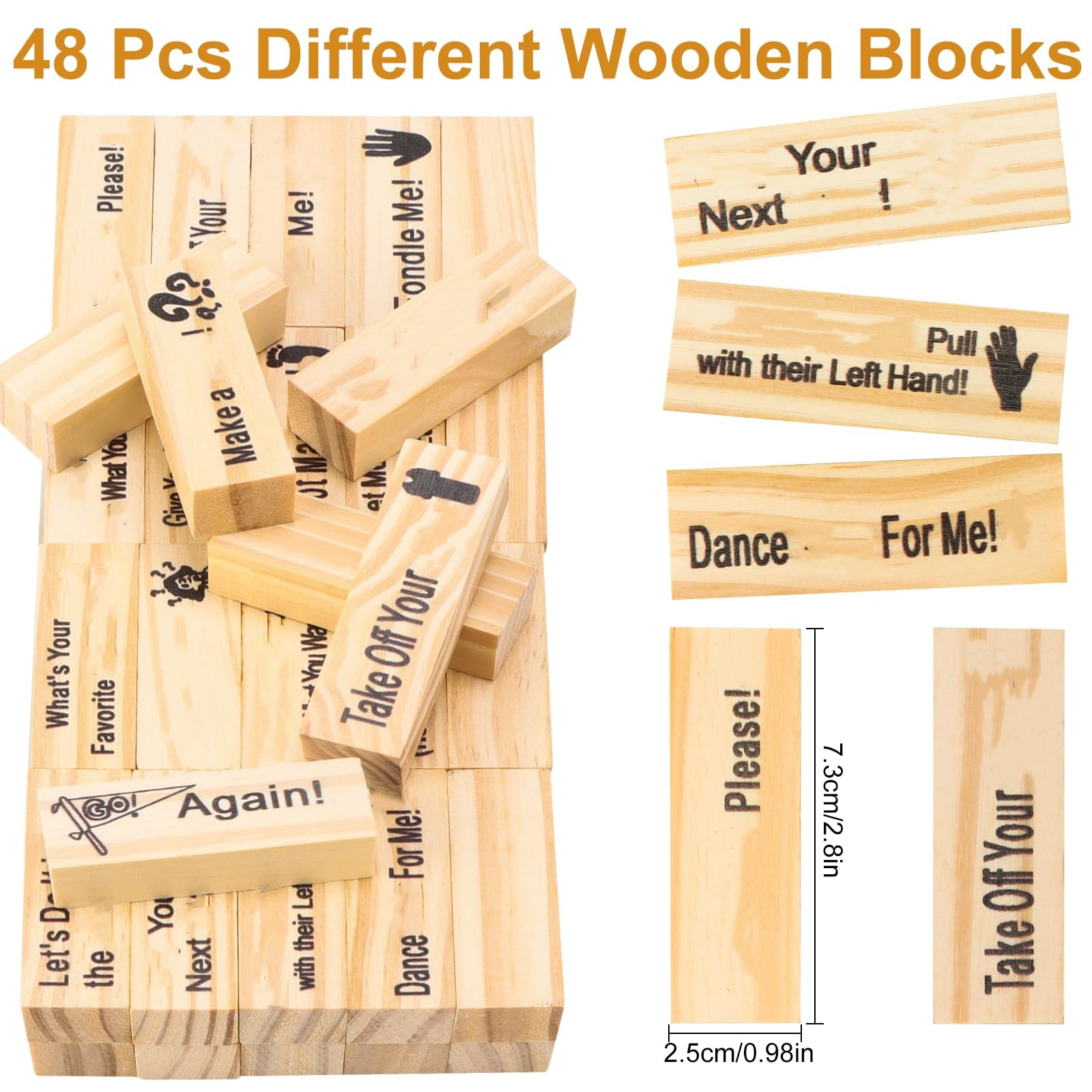 48 Pcs Couple Game Blocks, Fun Valentine’s Day Gift, Adult Games for Couples …