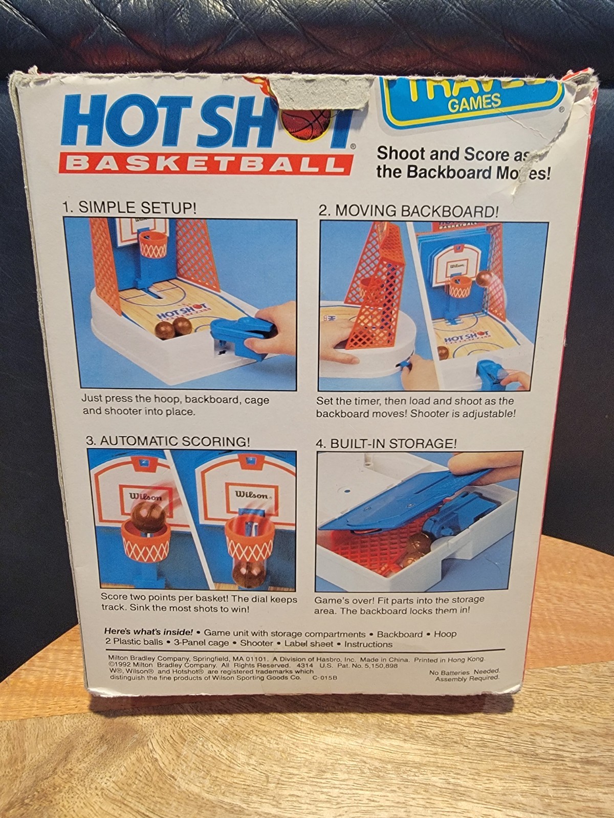 VTG MB Milton Bradley Travel Hot Shot Basketball Game – COMPLETE – TESTED EUC