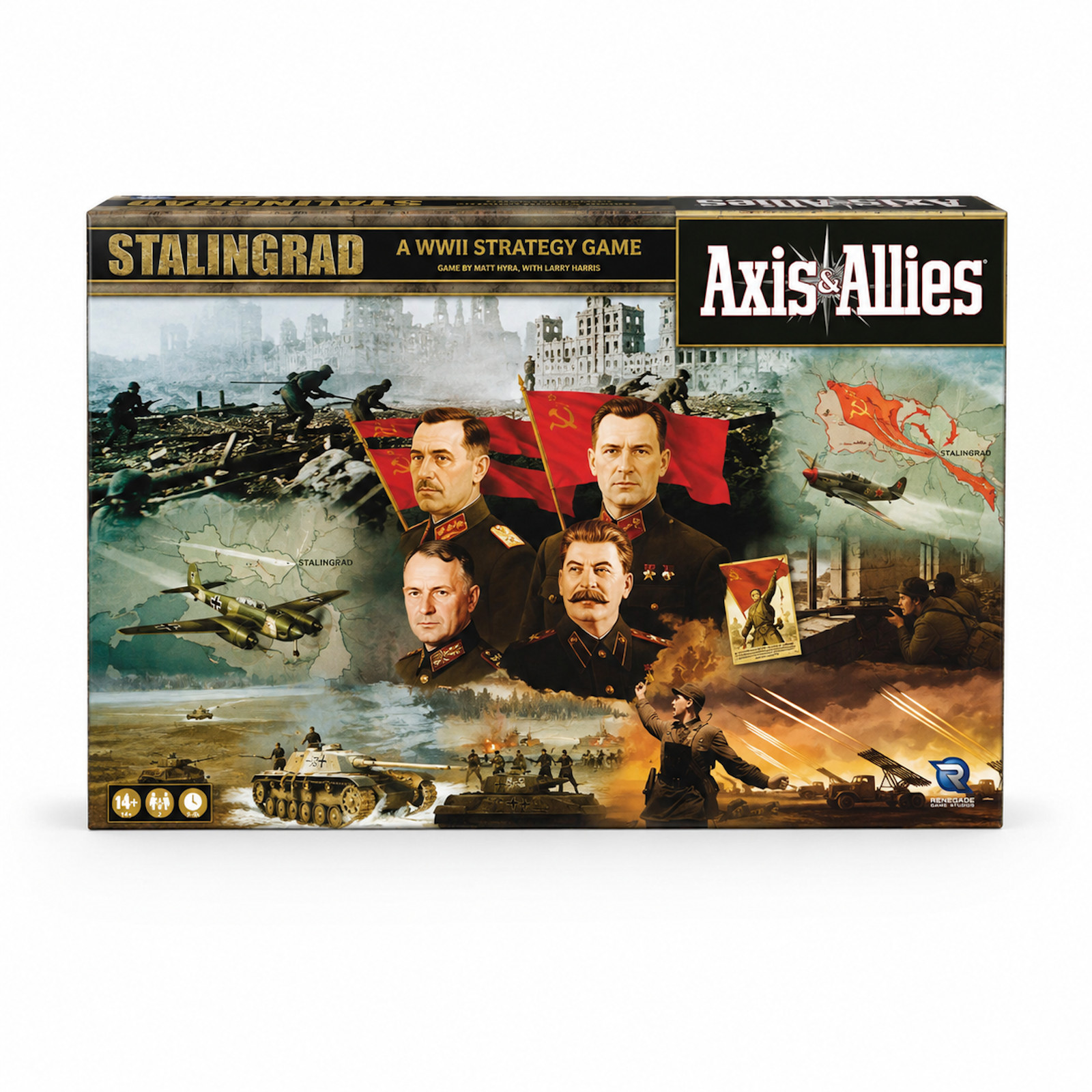 Axis & Allies Stalingrad WWII Strategy Board Game 150+ Miniatures 2-Player NIB