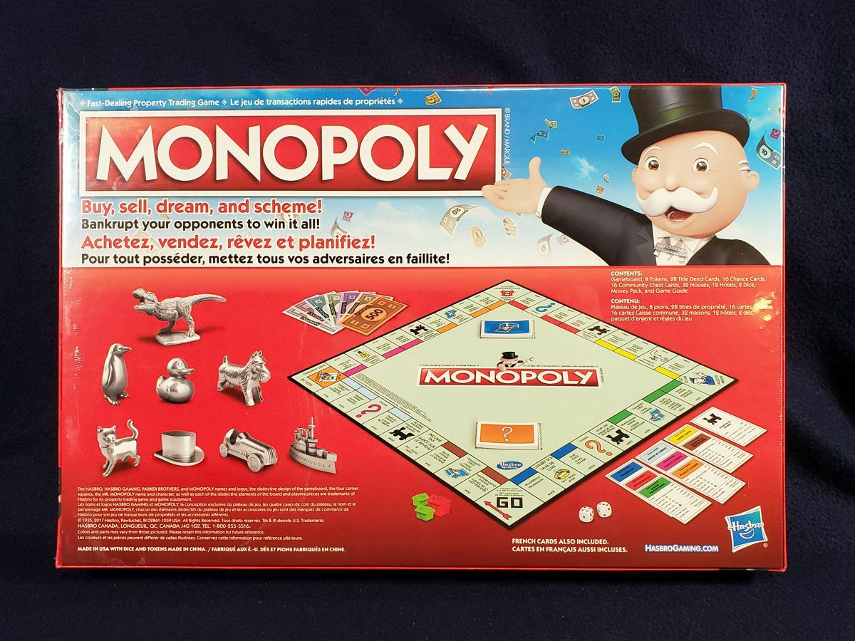 Parker Brothers Hasbro Monopoly Board Game Bilingual French / English – NEW