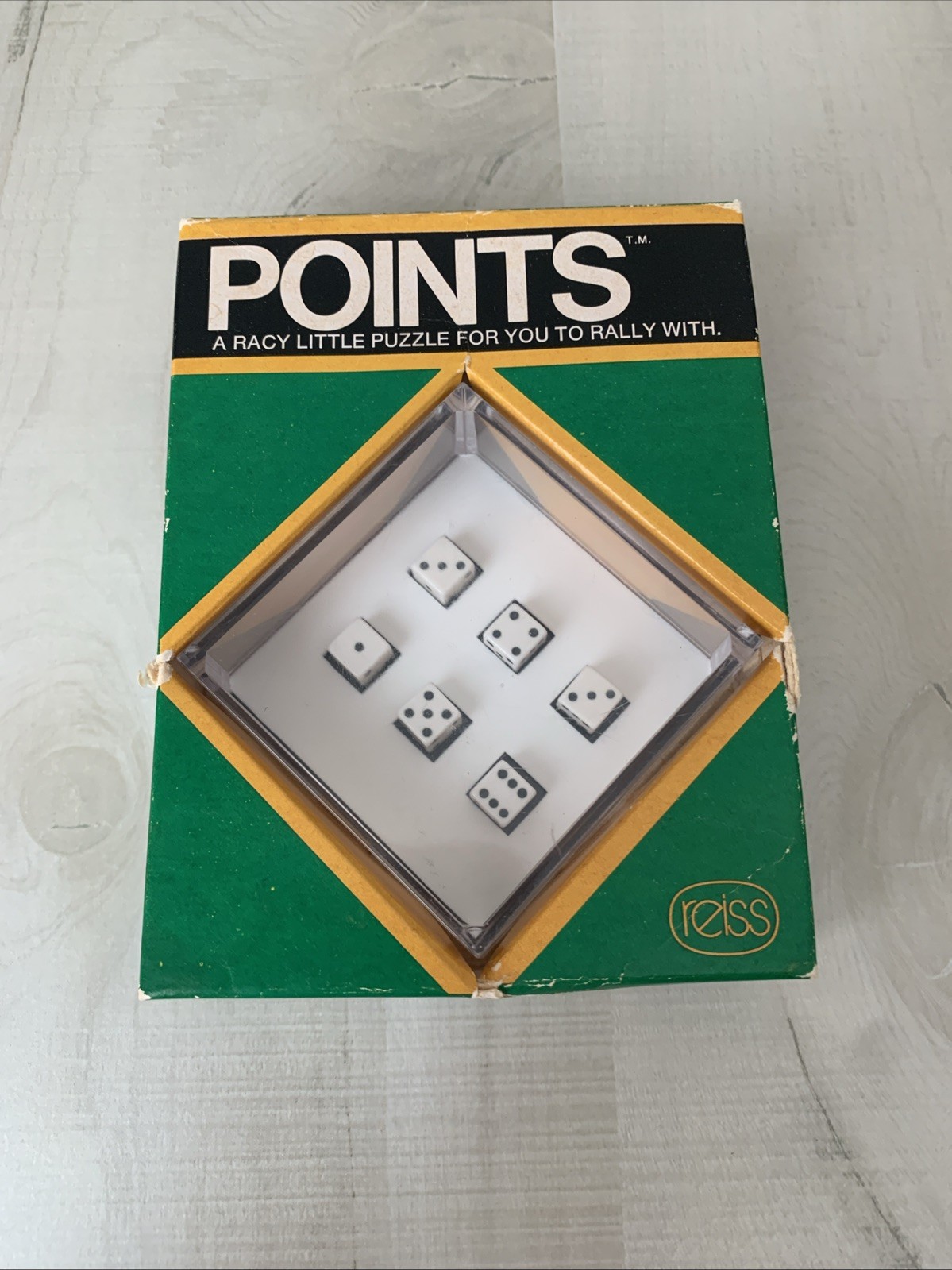 Vintage Brain Teaser Game POINTS Dice Reiss NOS 1974