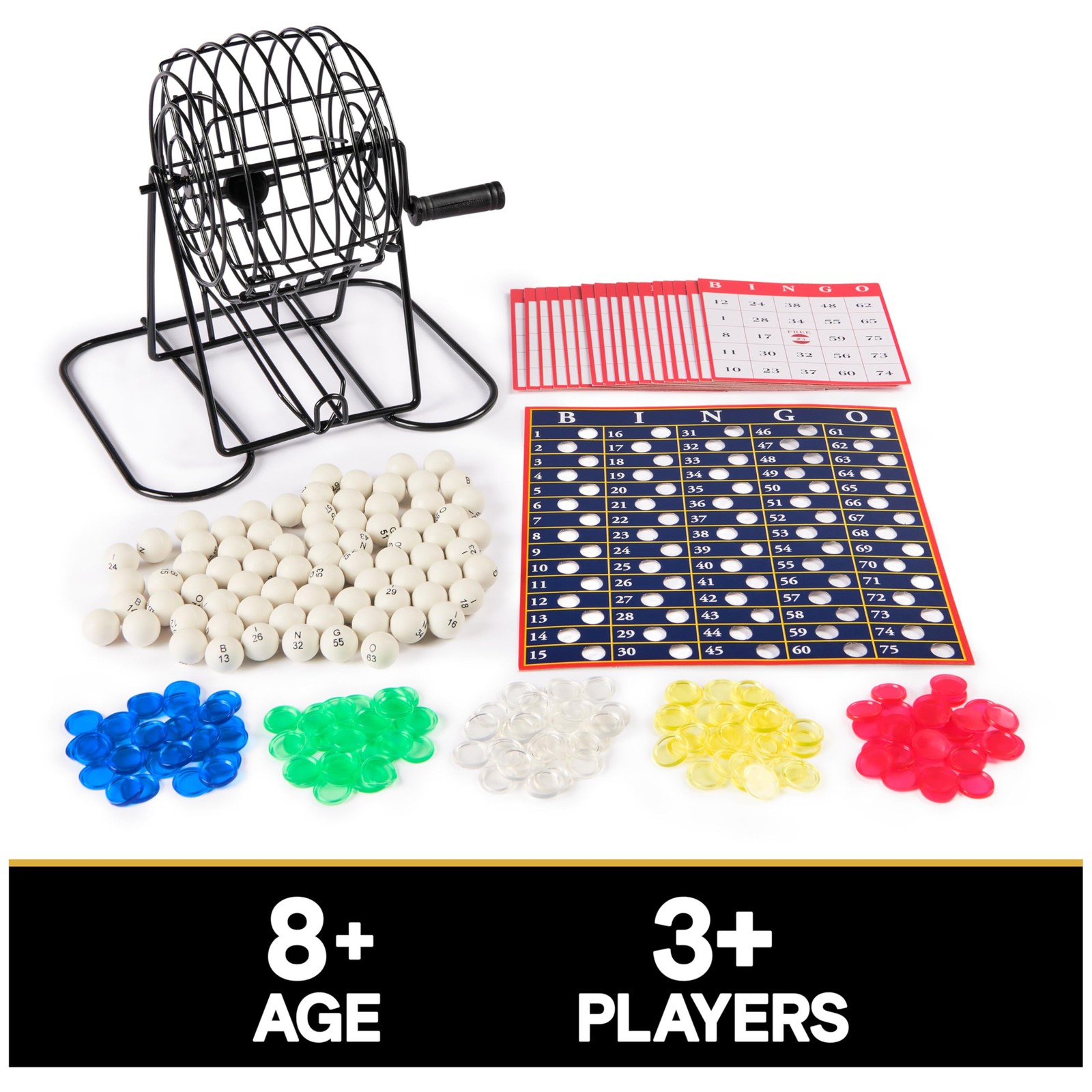 Bingo Game Cage Deluxe Metal Numbered Balls Cards Daubers Spin Master Games Ages