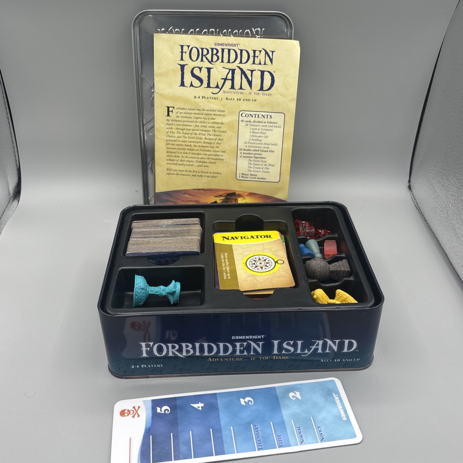 Forbidden Island Gamewright 2010 Cooperative Board Game Tin Mensa Award