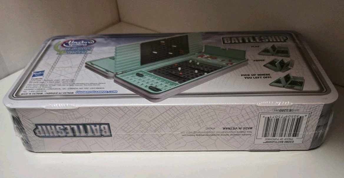 Hasbro Battleship Classic Board Game Road Trip Travel Edition 2-4 Players NIB