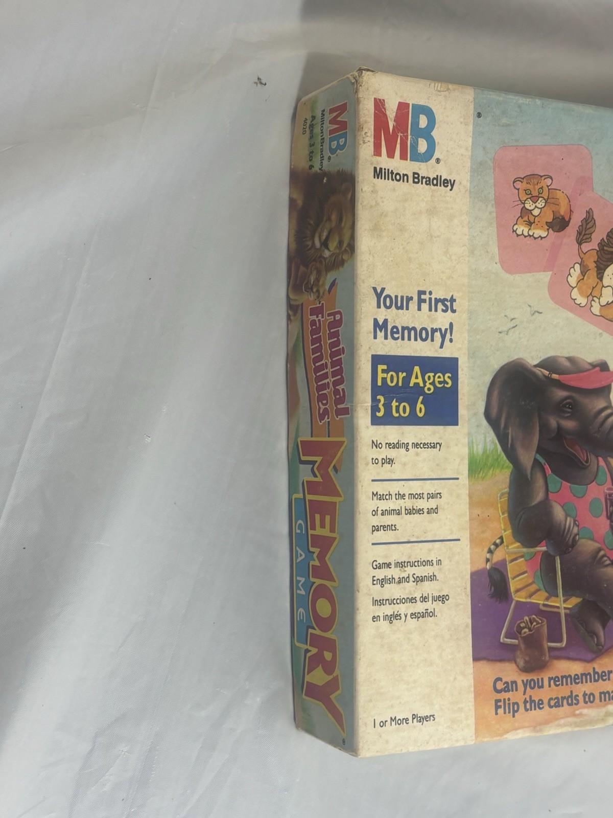 VINTAGE 1990 Animal Families Memory Card Match Game By Milton Bradley COMPLETE!