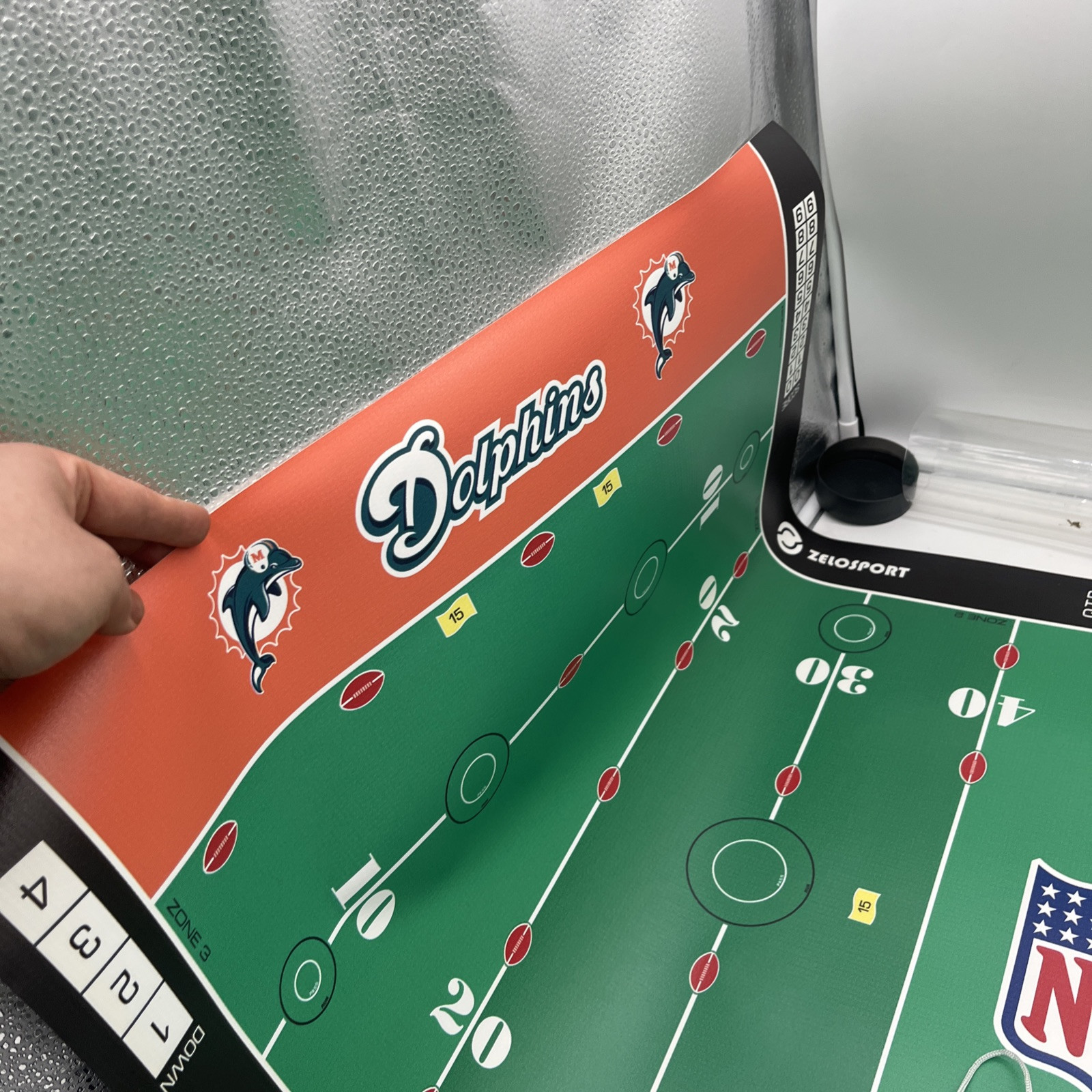 Miami Dolphins 2007 Finger Football Game Mat Pieces No Football Or Manual