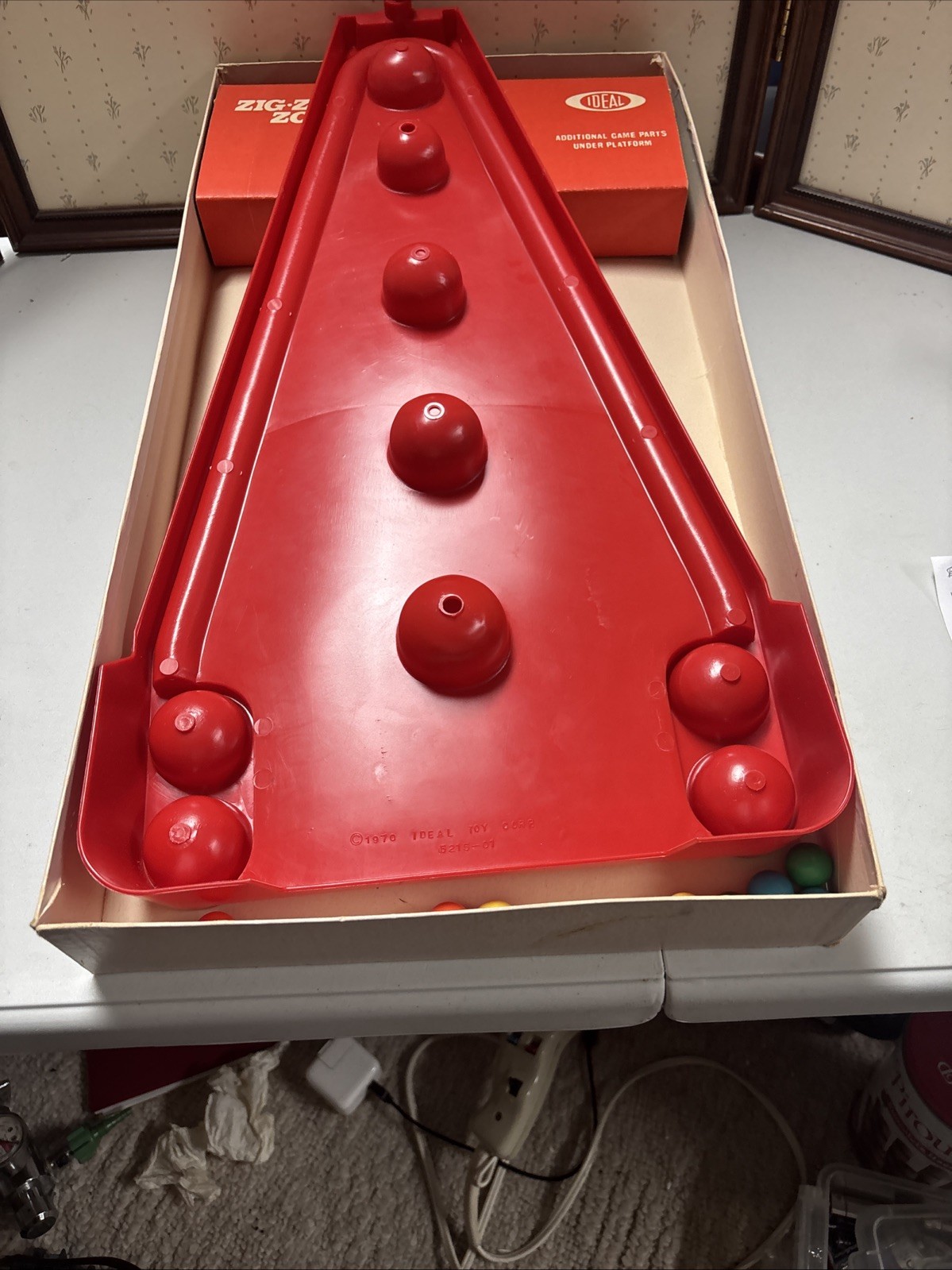 Zig Zag Zoom Game By Ideal Vintage EUC Skill/Action Game 1970, Complete