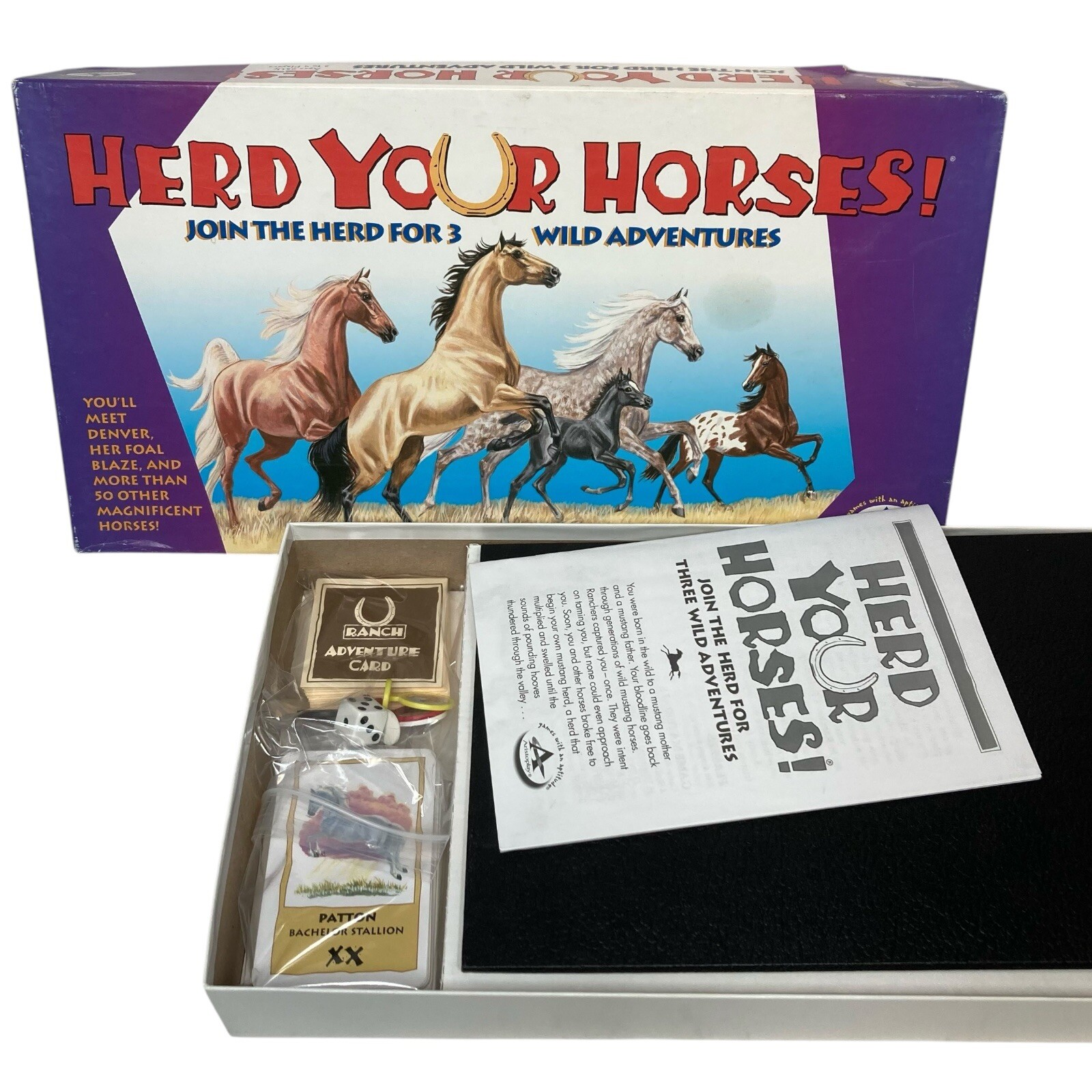 Herd Your Horses Board Game 3 Wild Adventures Aristoplay 100% Complete 2009