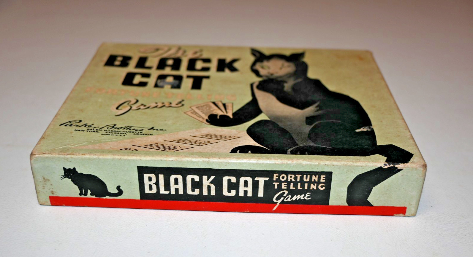 Vintage 1940s Parkers Brothers The Black Cat Fortune Telling Game Complete (B3)