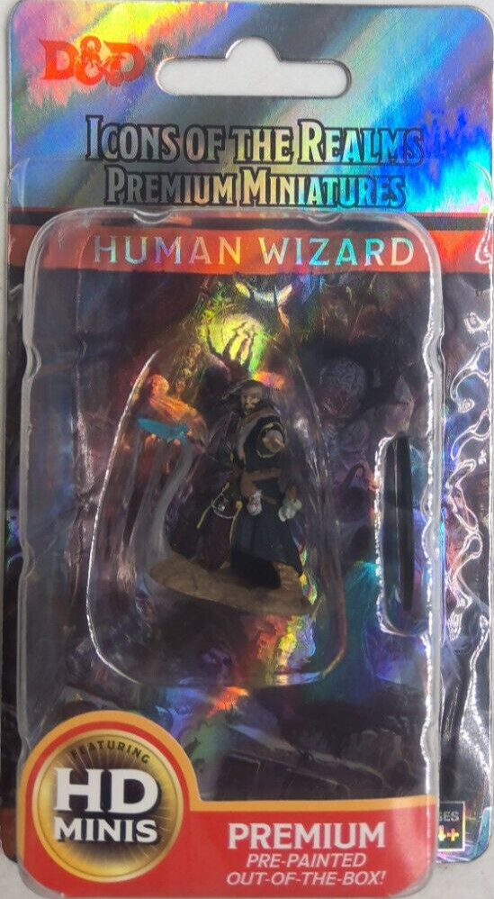 DUNGEONS & DRAGONS ICONS PREMIUM MINIATURES ~ HUMAN MALE WIZARD