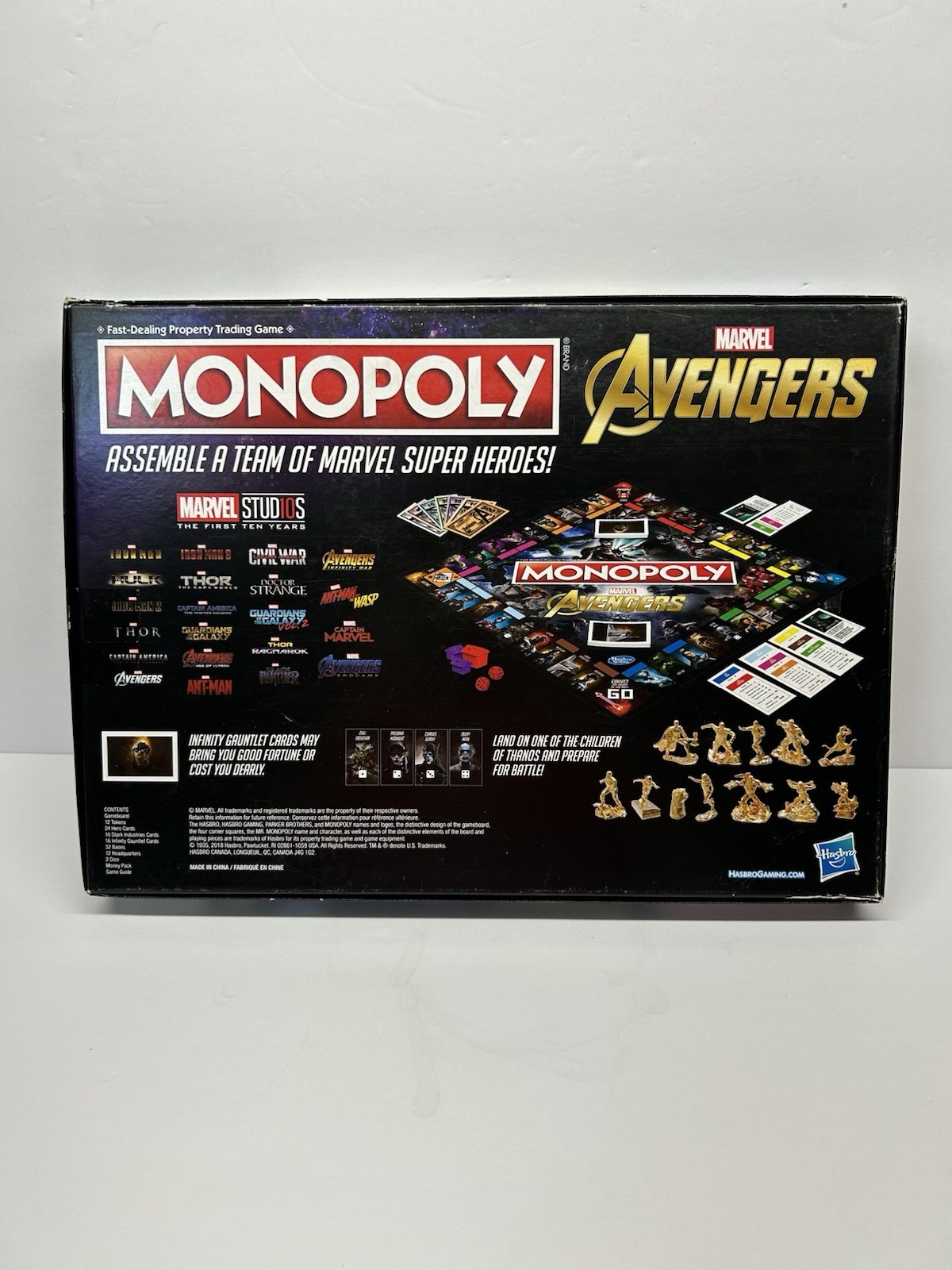 Monopoly Marvel Avengers Edition Board Game by Hasbro Open Box