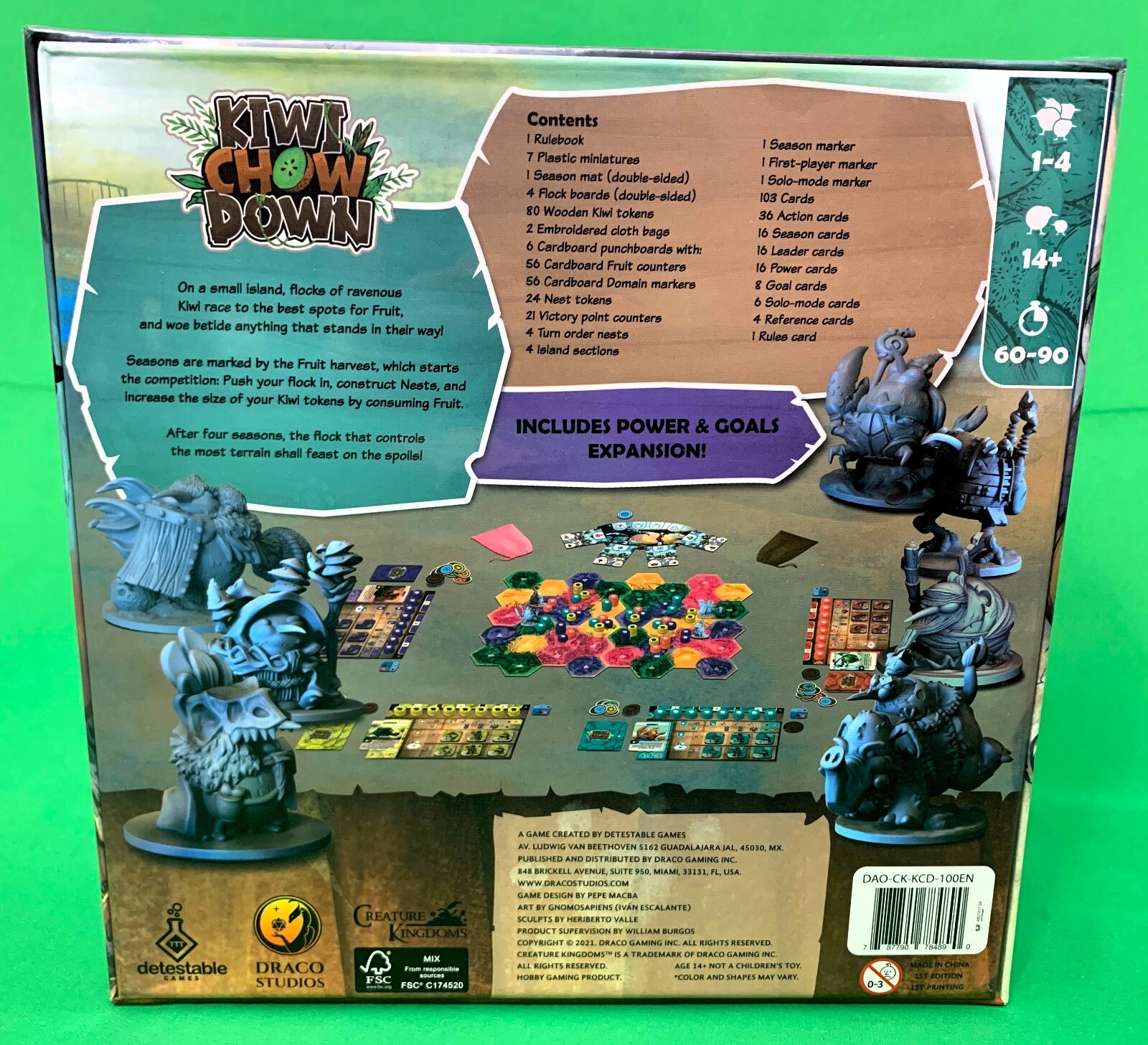 Kiwi Chow Down (Kickstarter Base Pledge + Expansion + Miniatures) Board Game